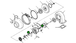 Подшипник турбокомпрессора 1240 490 H1 Komatsu
