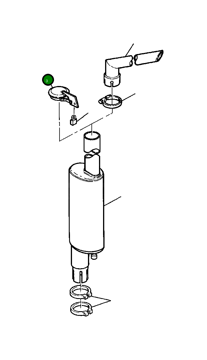 Хомут шланга подачи топлива 734 402 C91 Komatsu