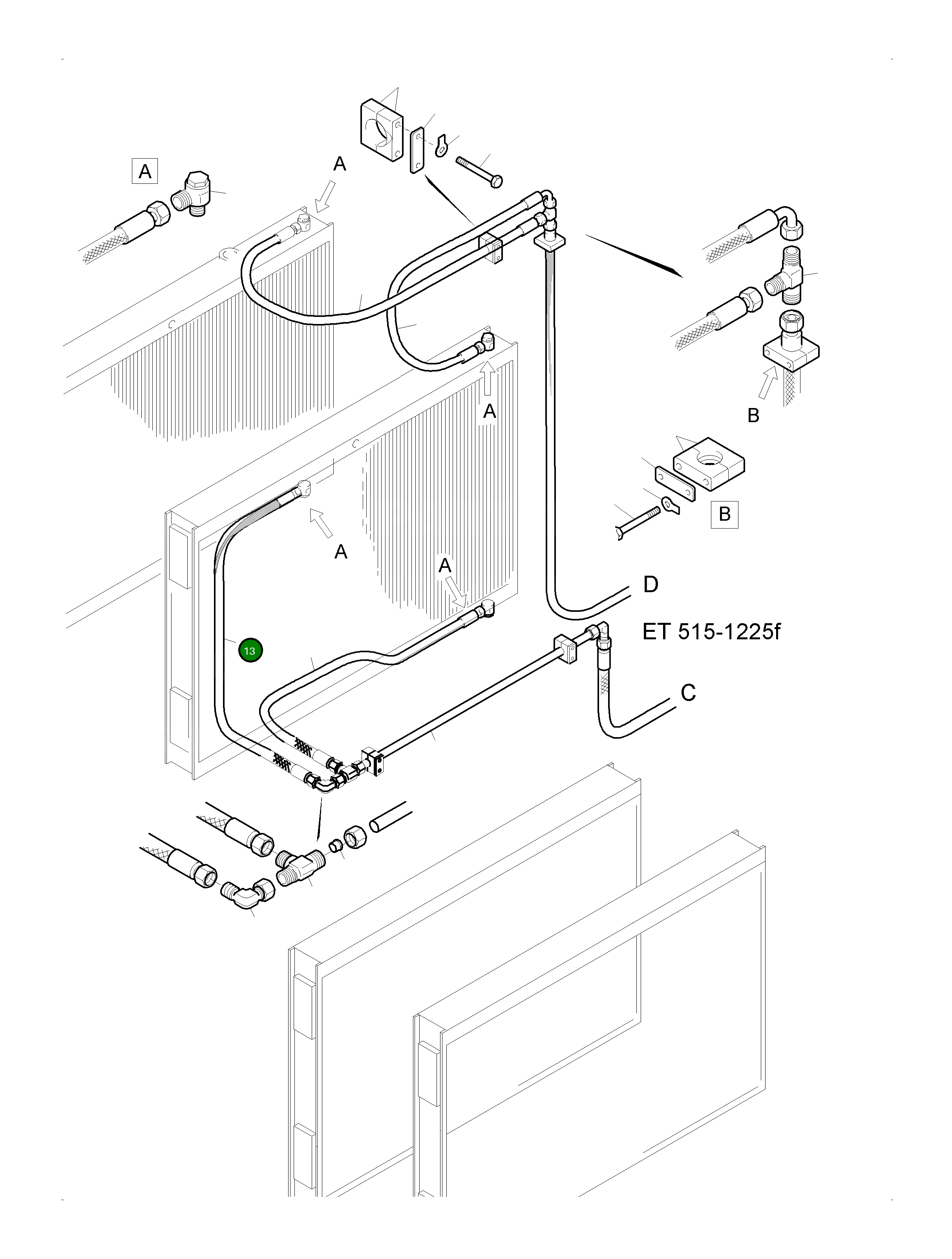 Шланг в сборе DN 20x2070 518 435 98 Komatsu