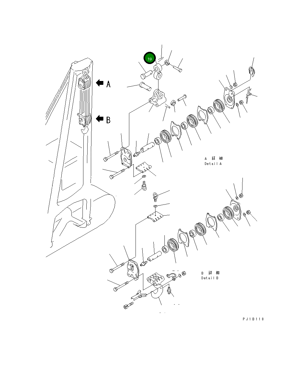 Шарнир 176-70-11110 Komatsu