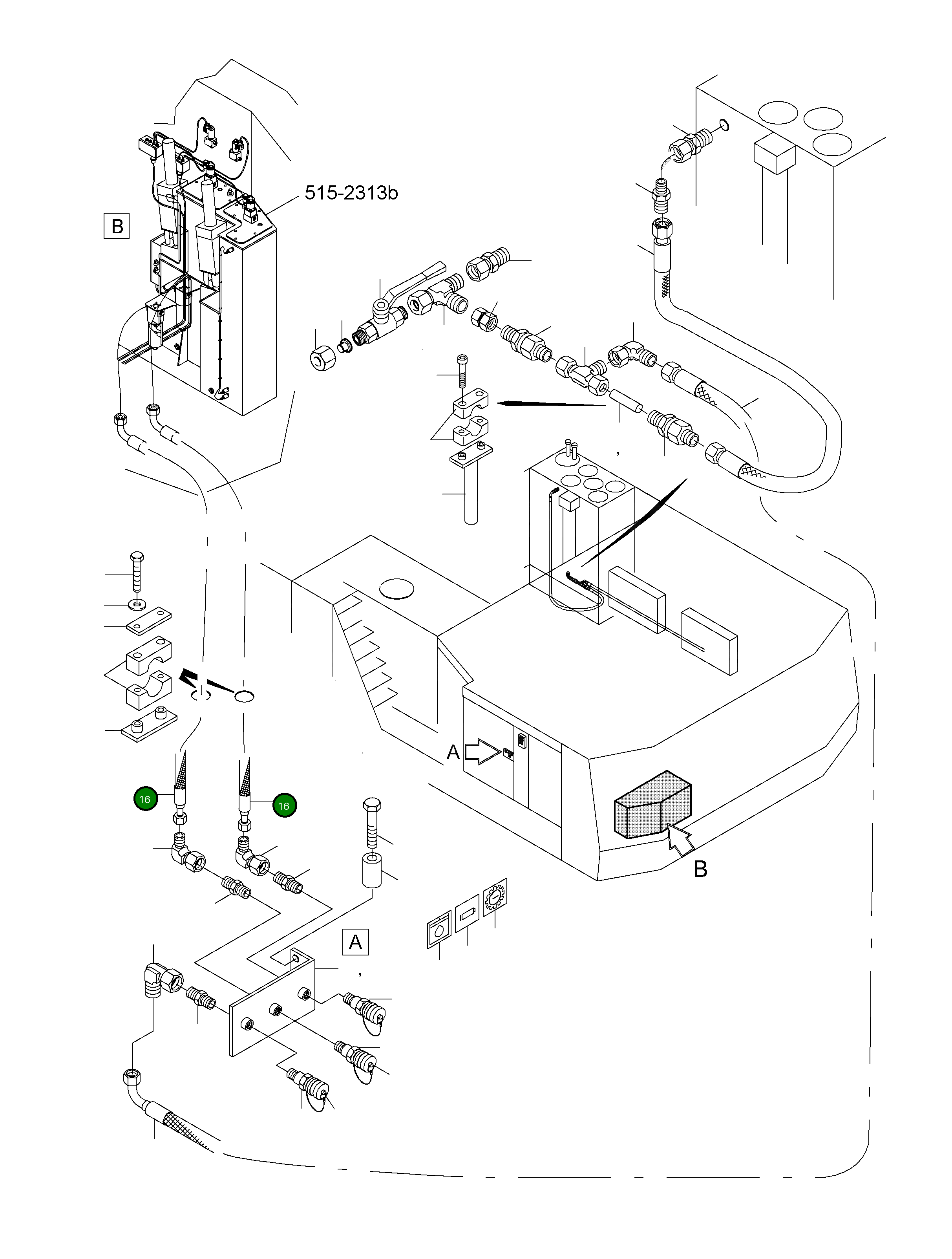 Шланг в сборе DN 20x3850 950 541 40 Komatsu