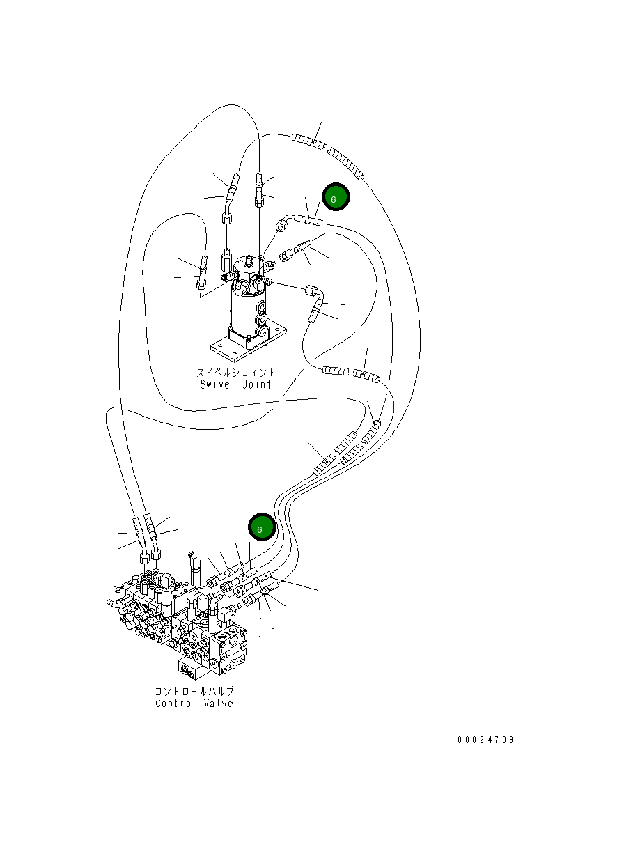 Шланг 890MM 21X-62-37180 Komatsu