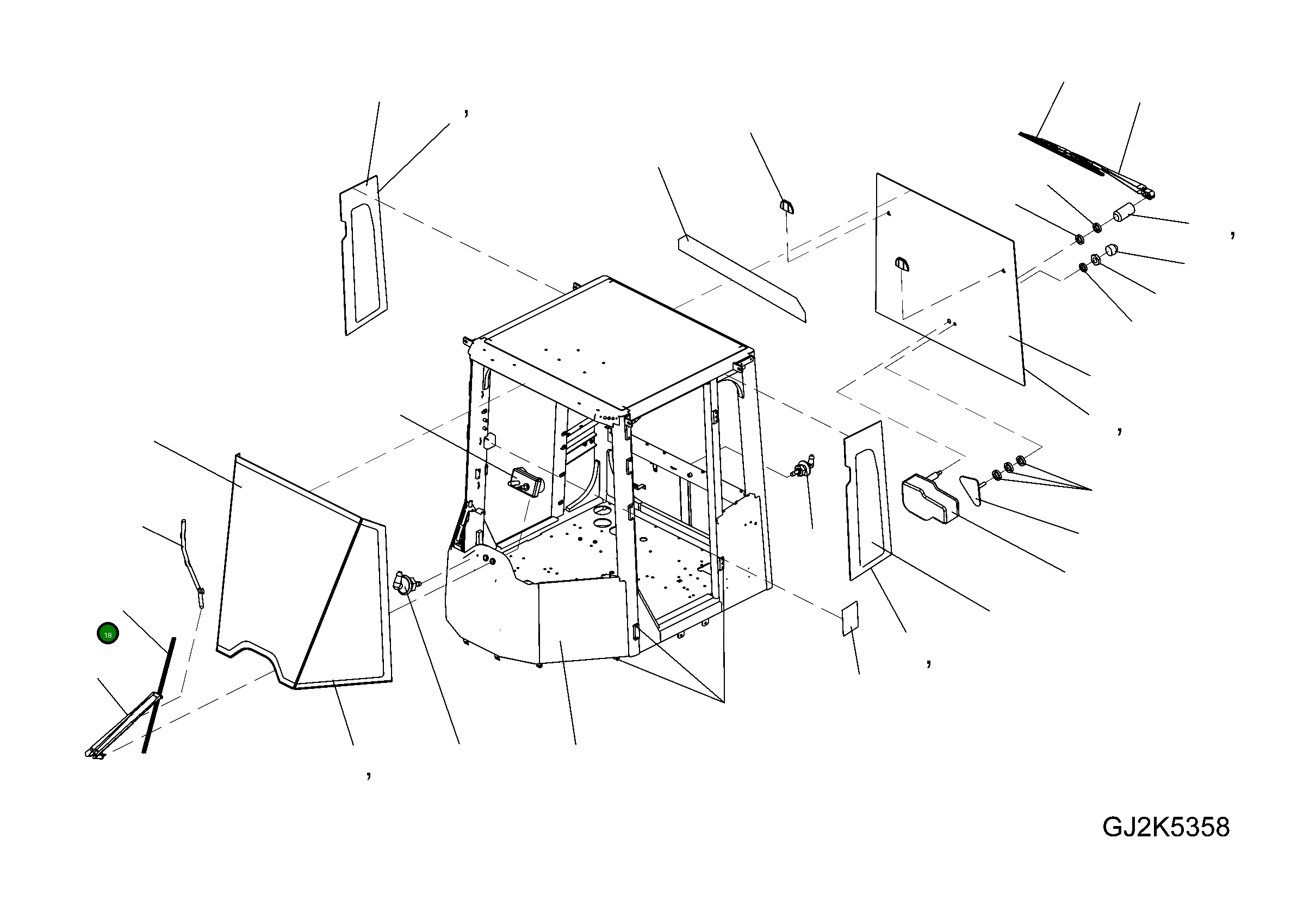 Щётка стеклоочистителя 421-56-H0S21 Komatsu