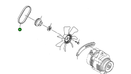 Ремень вентилятора охлаждения 586401-4200 Komatsu