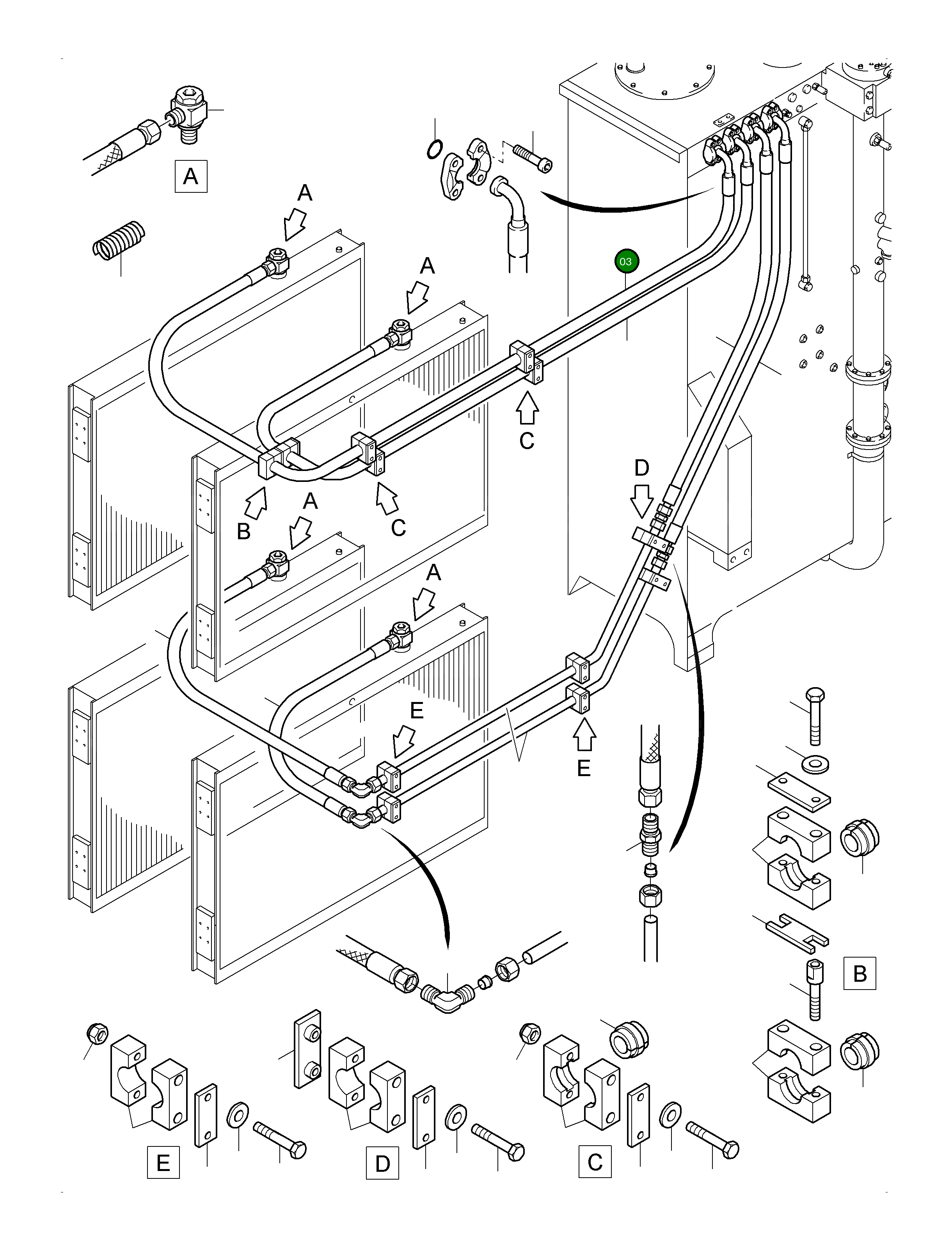 Шланг в сборе DN 40x3900 518 117 98 Komatsu