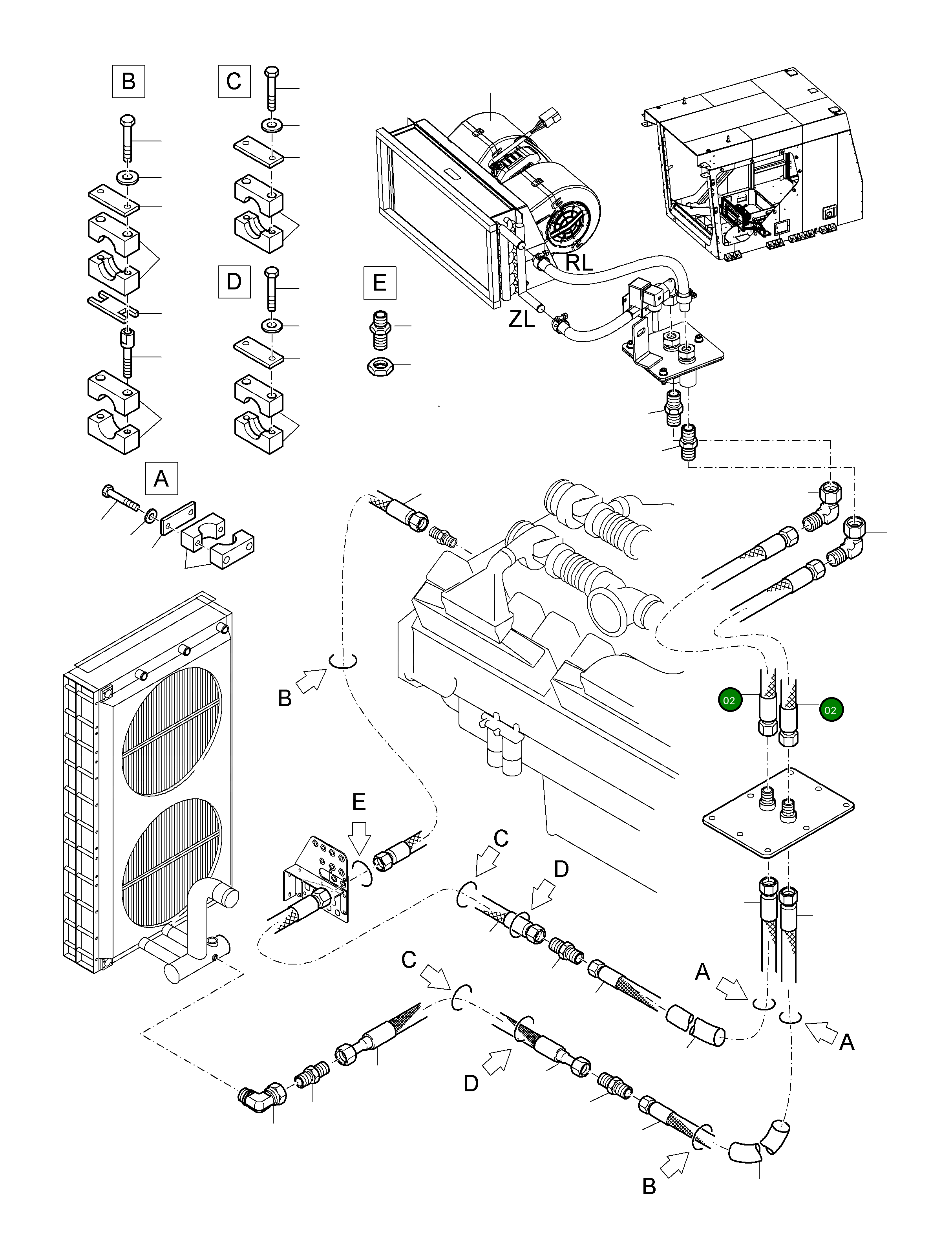 Шланг в сборе DN 16x600 517 460 98 Komatsu