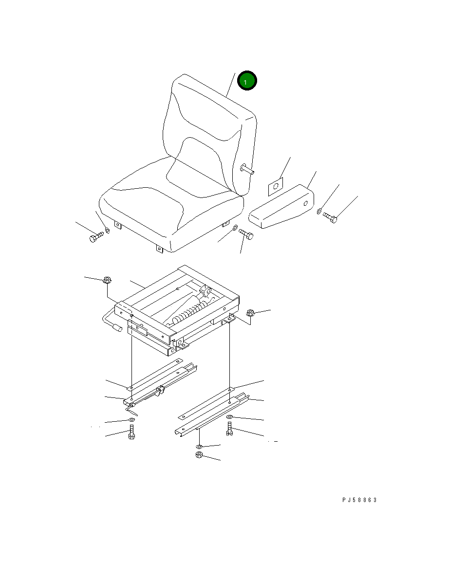 Сиденье 23D-57-31110 Komatsu