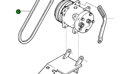 Ремень привода компрессора 417-963-A370 Komatsu