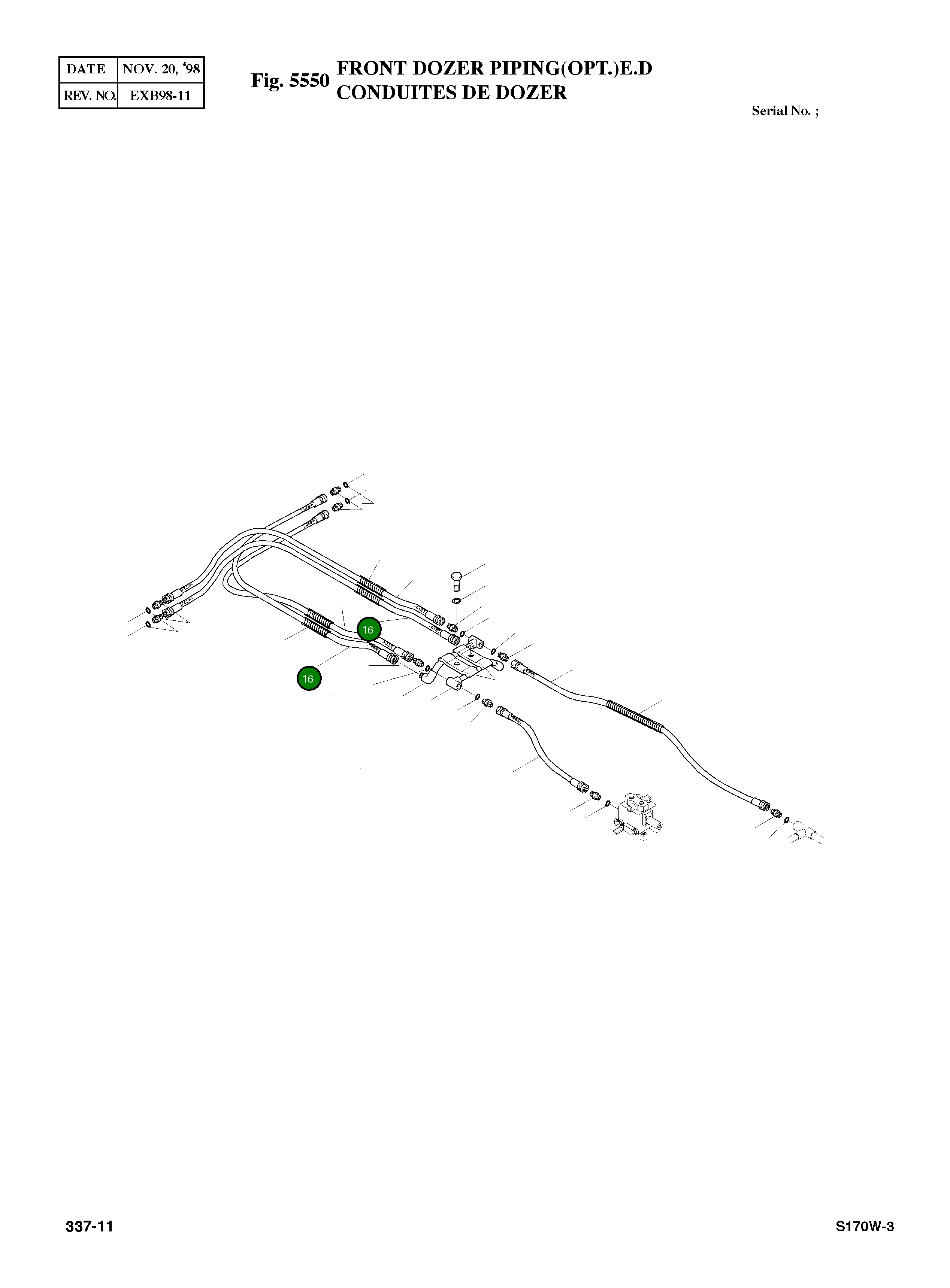 Шланг PF1/2-1500L 2184-1026D385 Komatsu