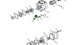 Игольчатый упорный подшипник 107 421 Komatsu
