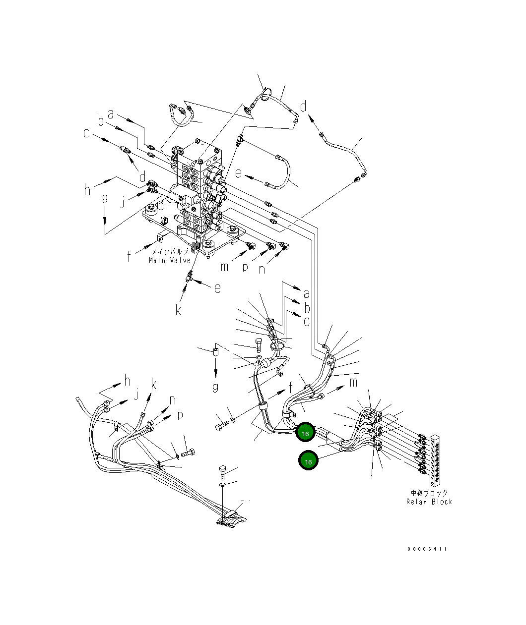 Шланг 1000MM 21K-62-71931 Komatsu