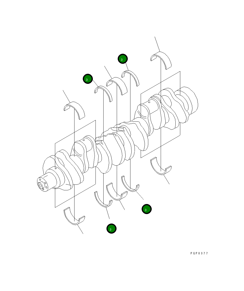 Упорный подшипник CU3161521 Komatsu
