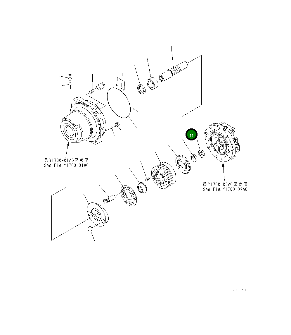 Роликовый подшипник KBB0141-69002 Komatsu