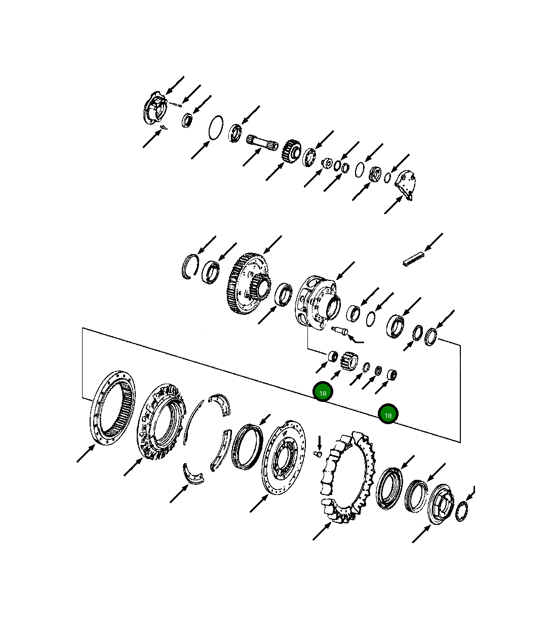 Конический роликовый подшипник 716 812 C91 Komatsu