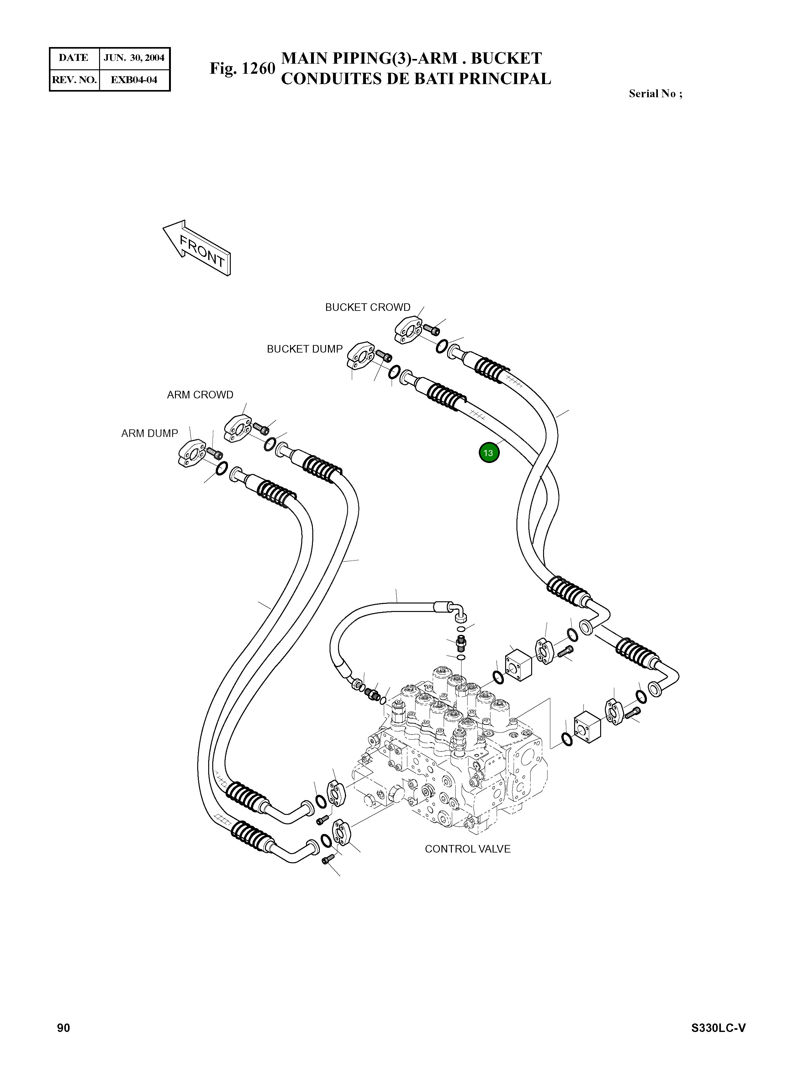 Шланг PF1-1950L 2184-1100D131 Komatsu