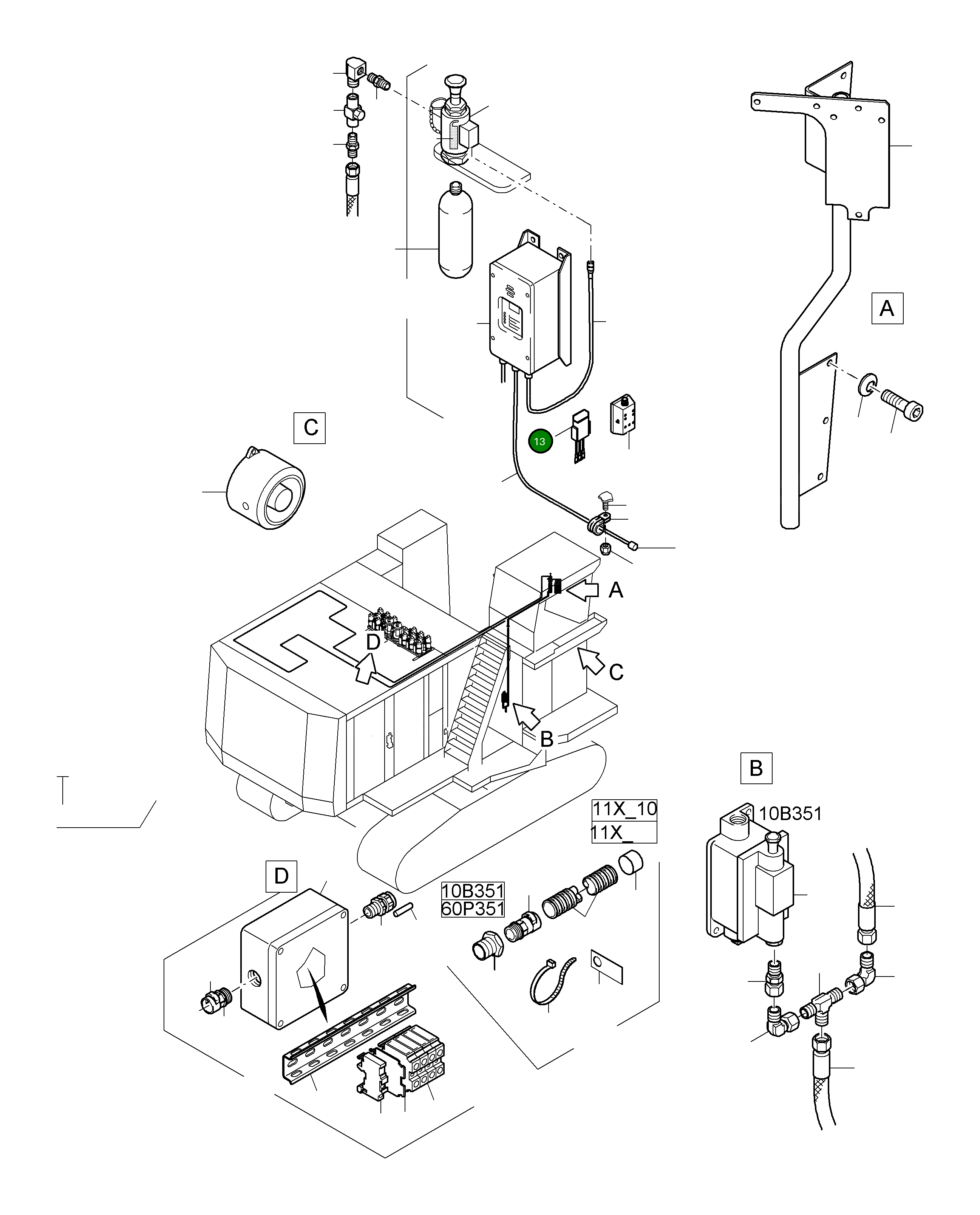 Элемент аккумулятора 794 586 73 Komatsu