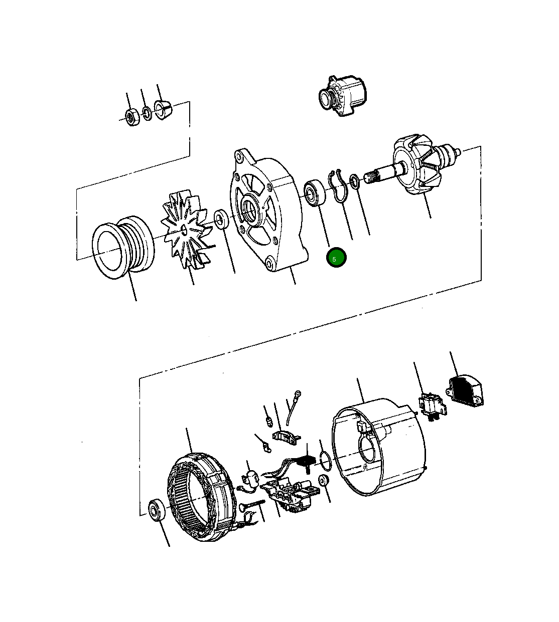 Передний подшипник 1250 438 H1 Komatsu