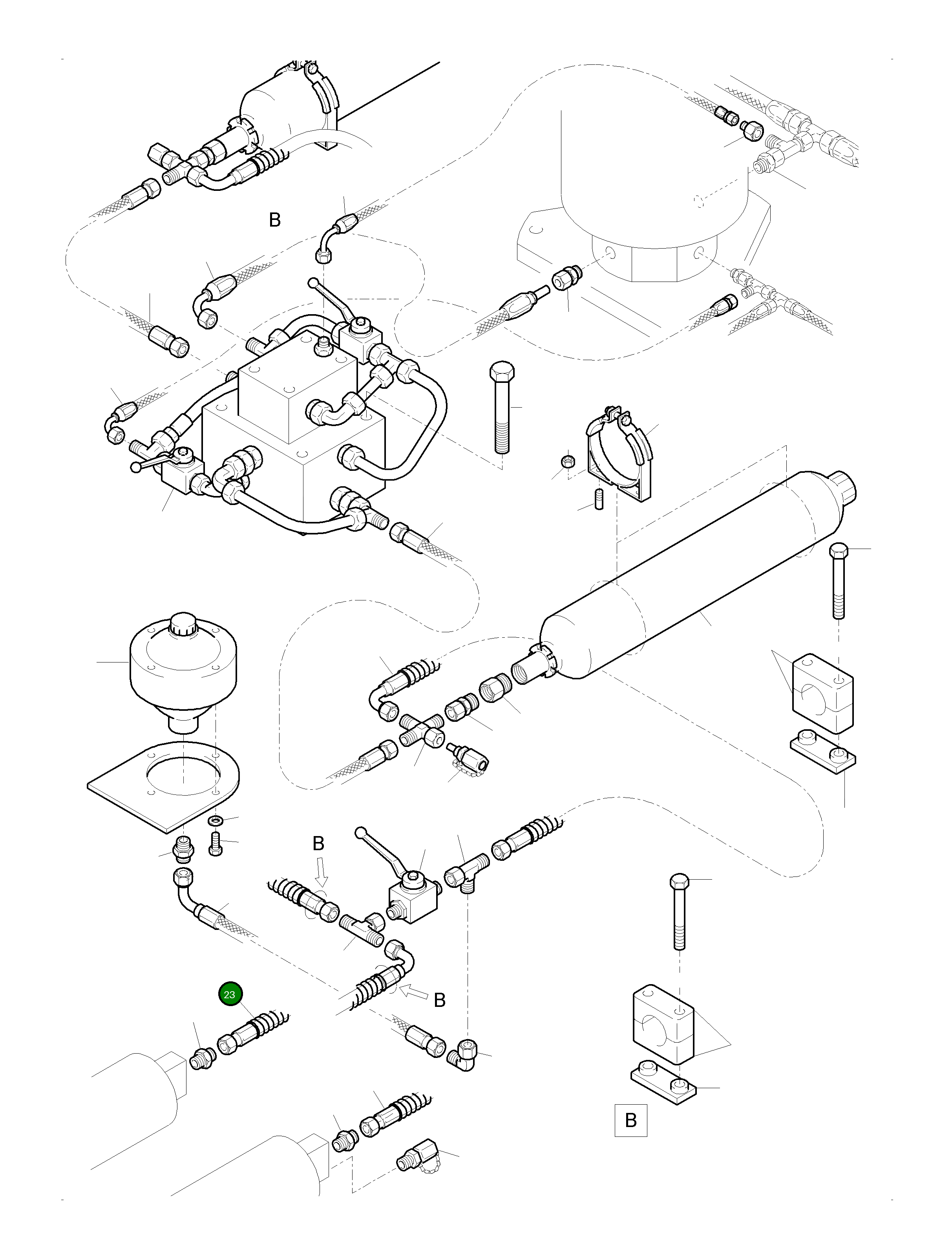 Шланг в сборе DN 16x1400 941 131 40 Komatsu
