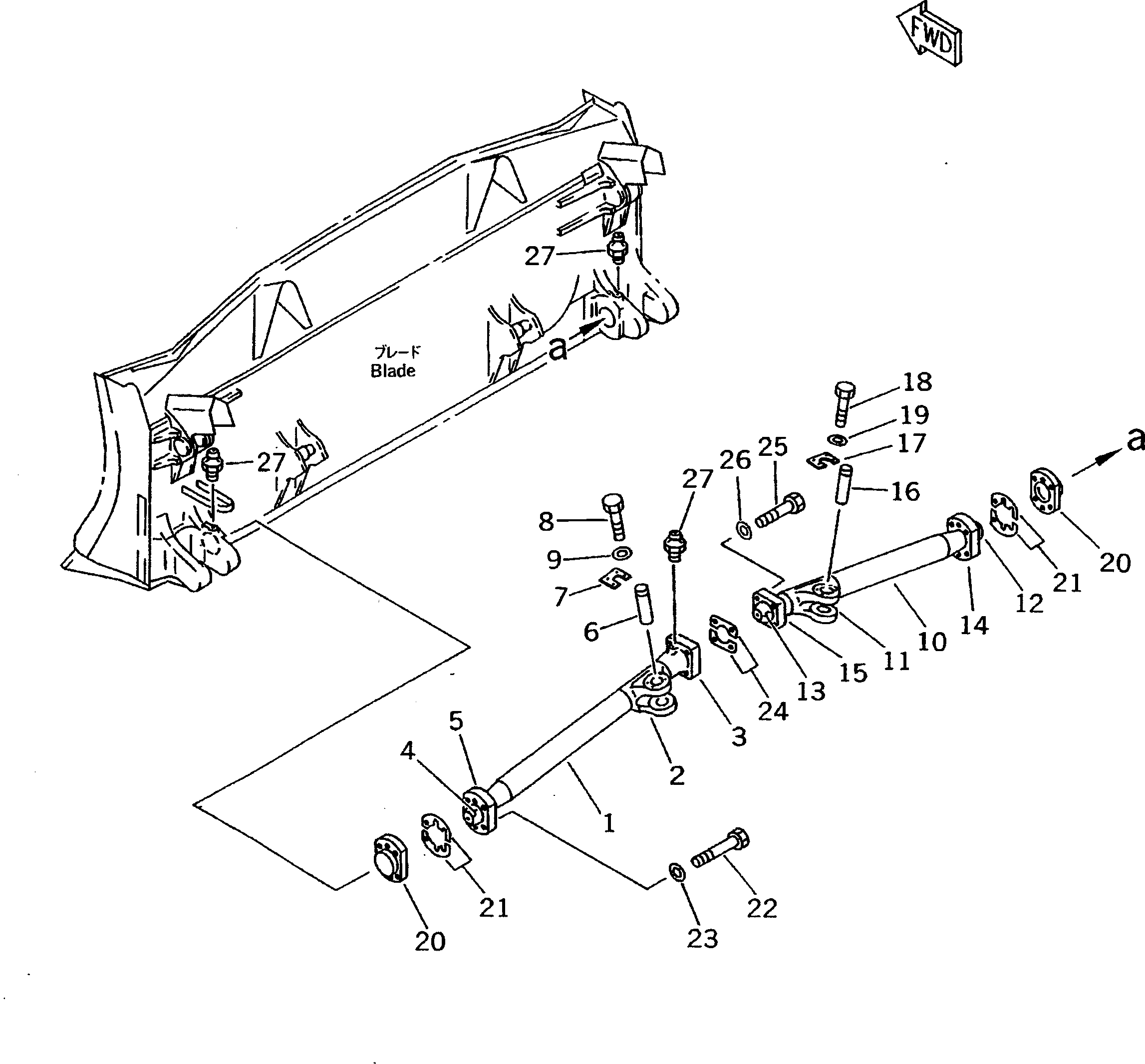 Шаровой штифт (приварной) 17M-71-21281 Komatsu