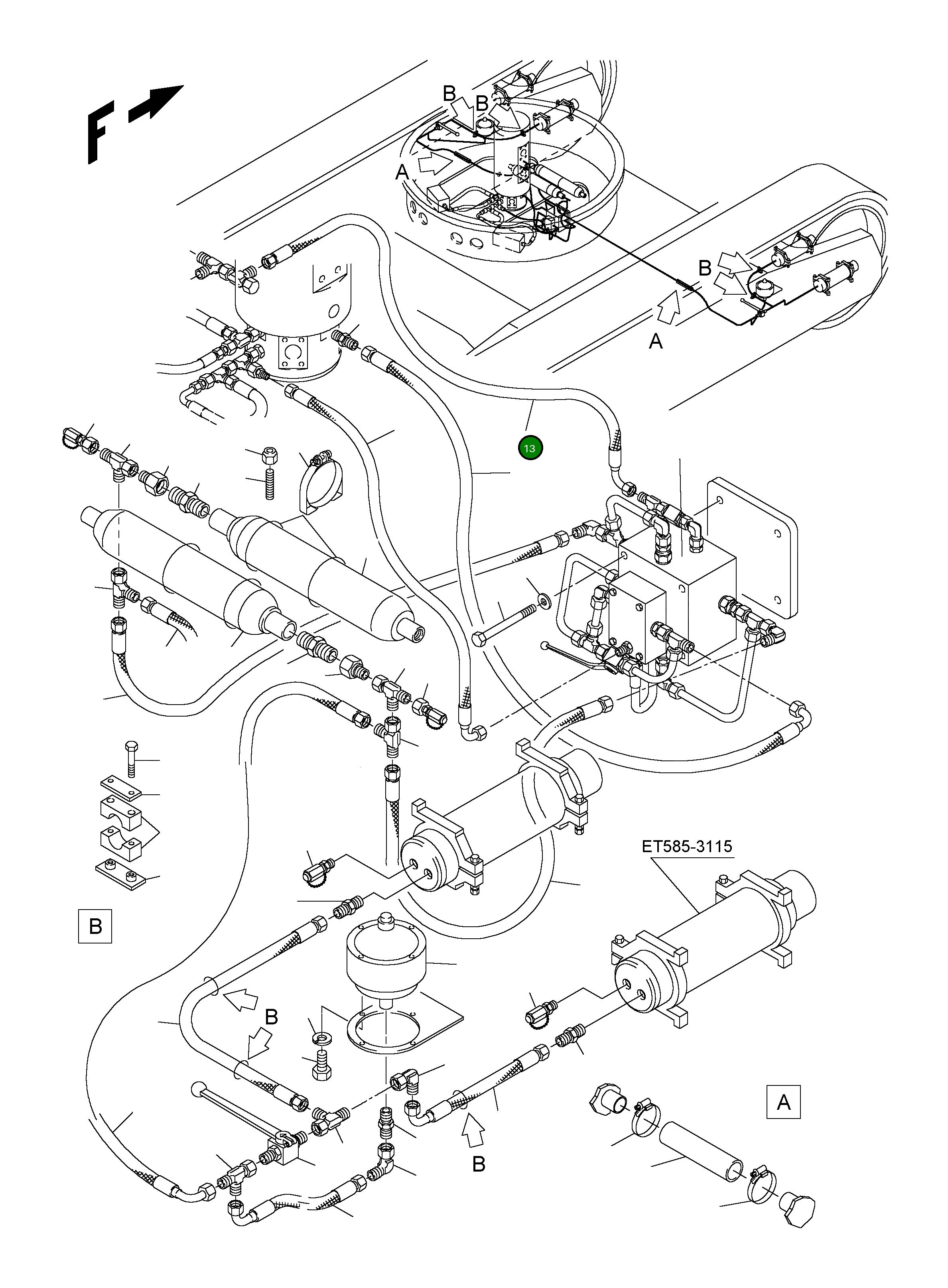 Шланг в сборе DN 12x1500 514 592 98 Komatsu