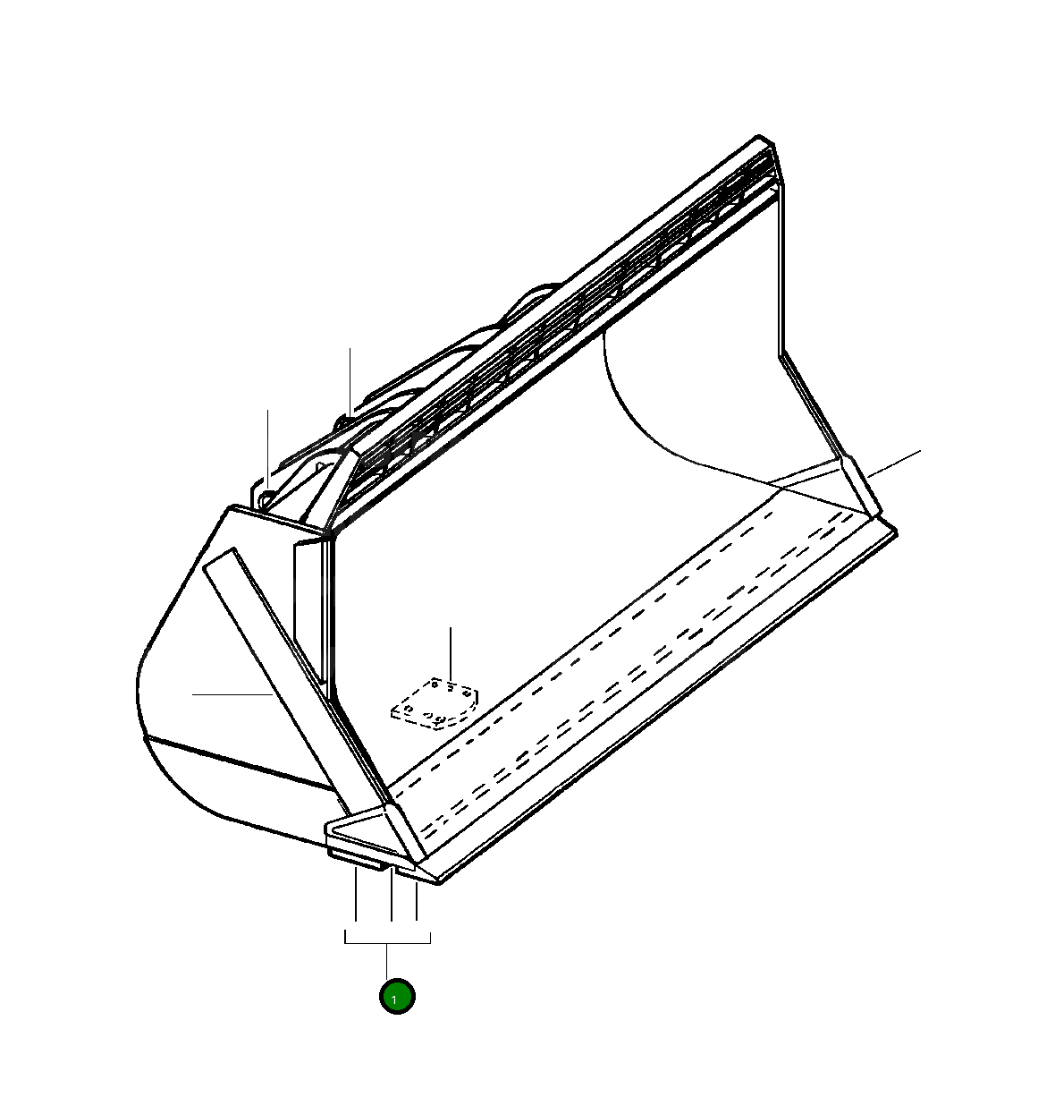Отвал в сборе с режущей кромкой 1123 084 C3 Komatsu