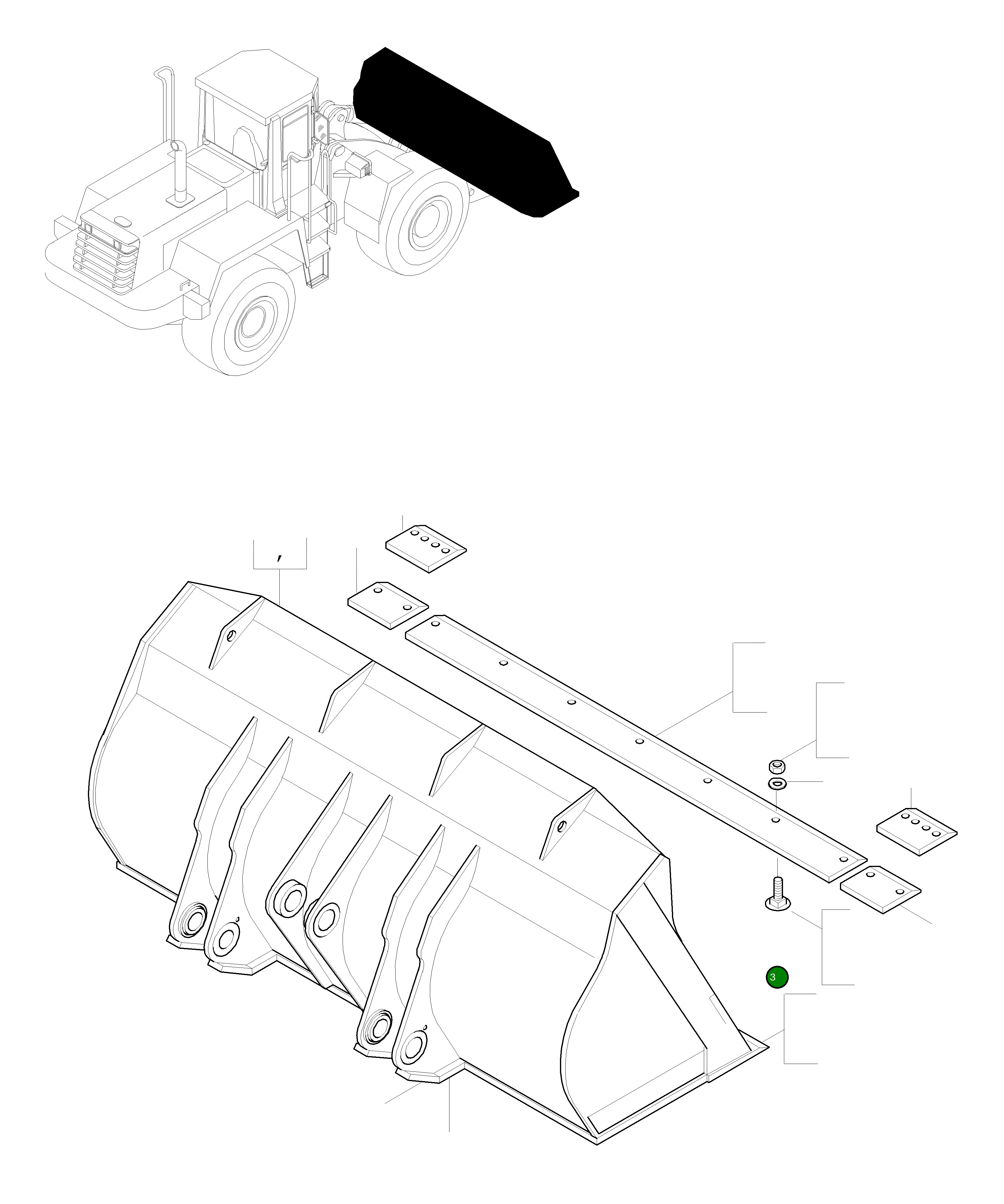 Отвал 423-70-H2B90 Komatsu