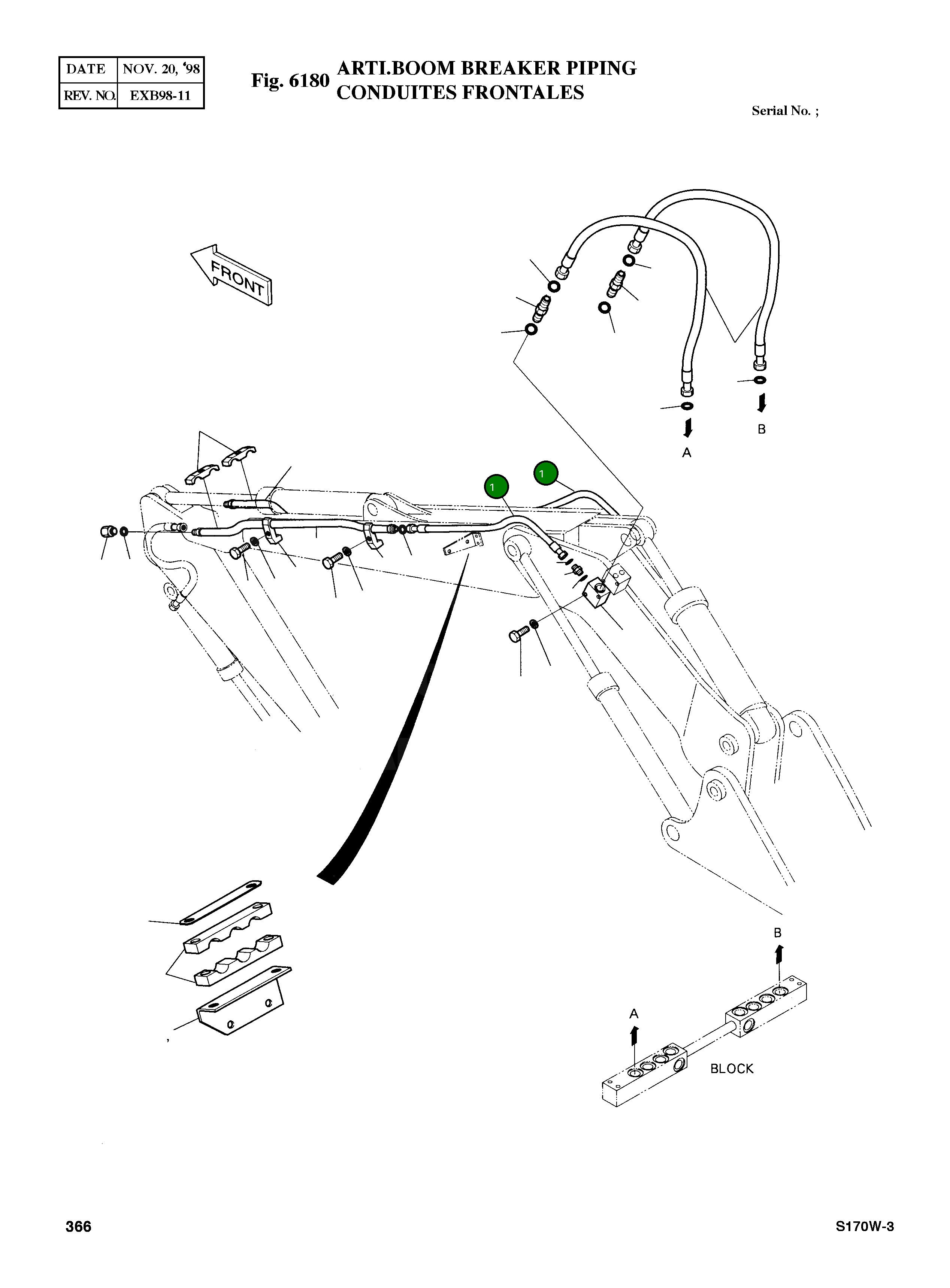 Шланг PF3/4-2150L 2184-1196D11 Komatsu