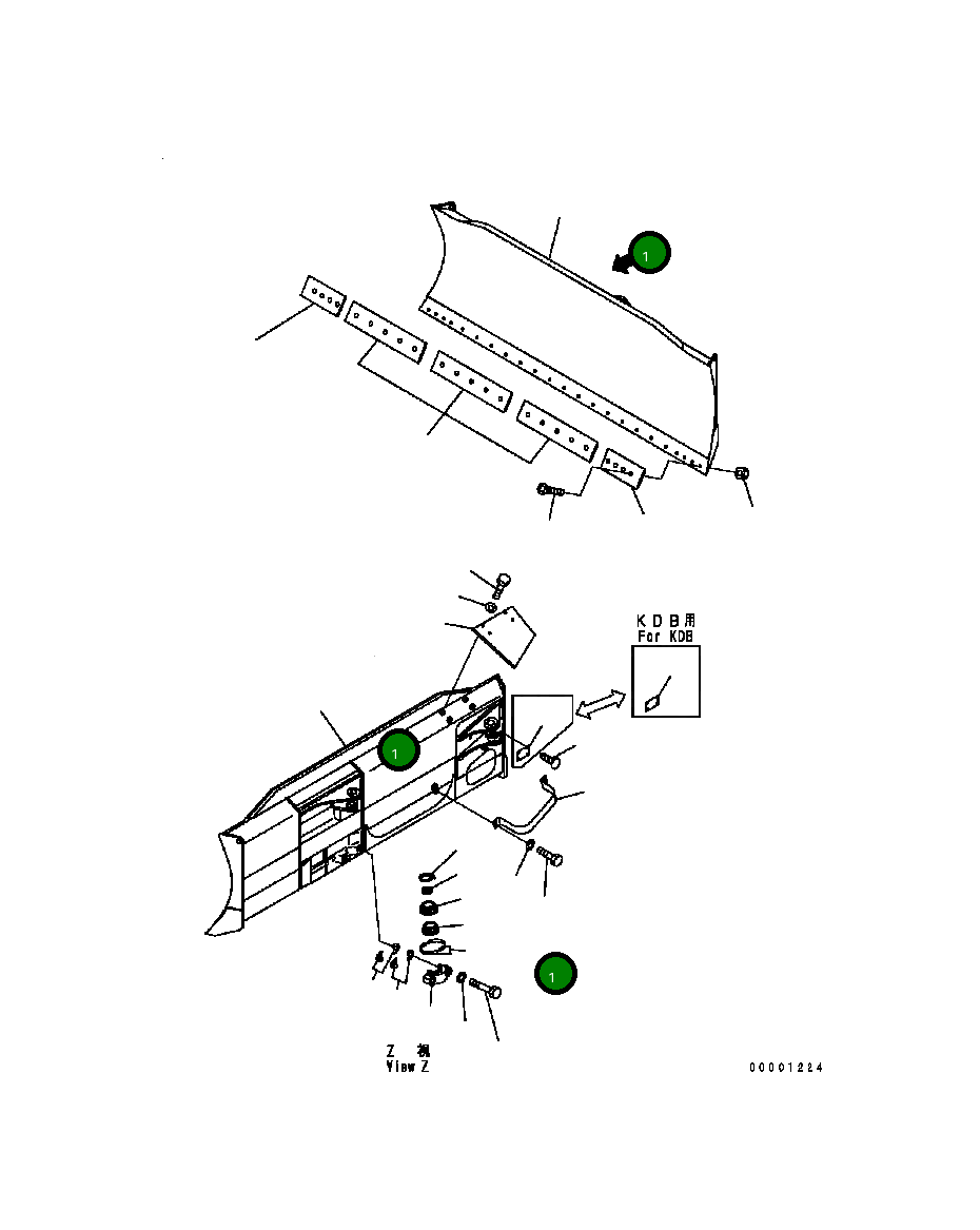 Отвал в сборе 124-72-61500 Komatsu