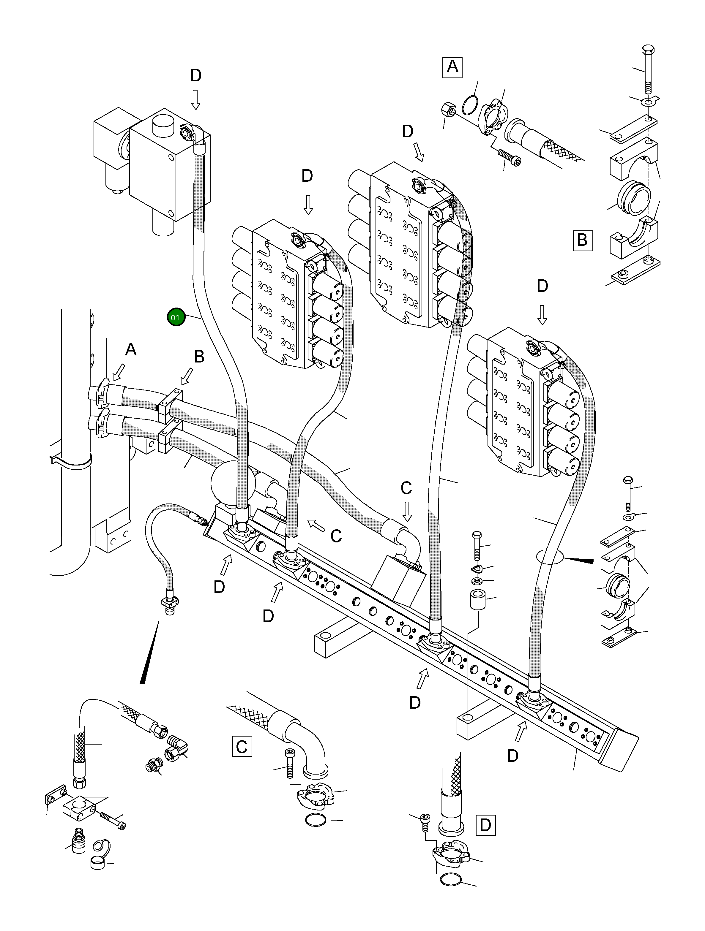 Шланг в сборе DN 50 x 2200 516 721 98 Komatsu