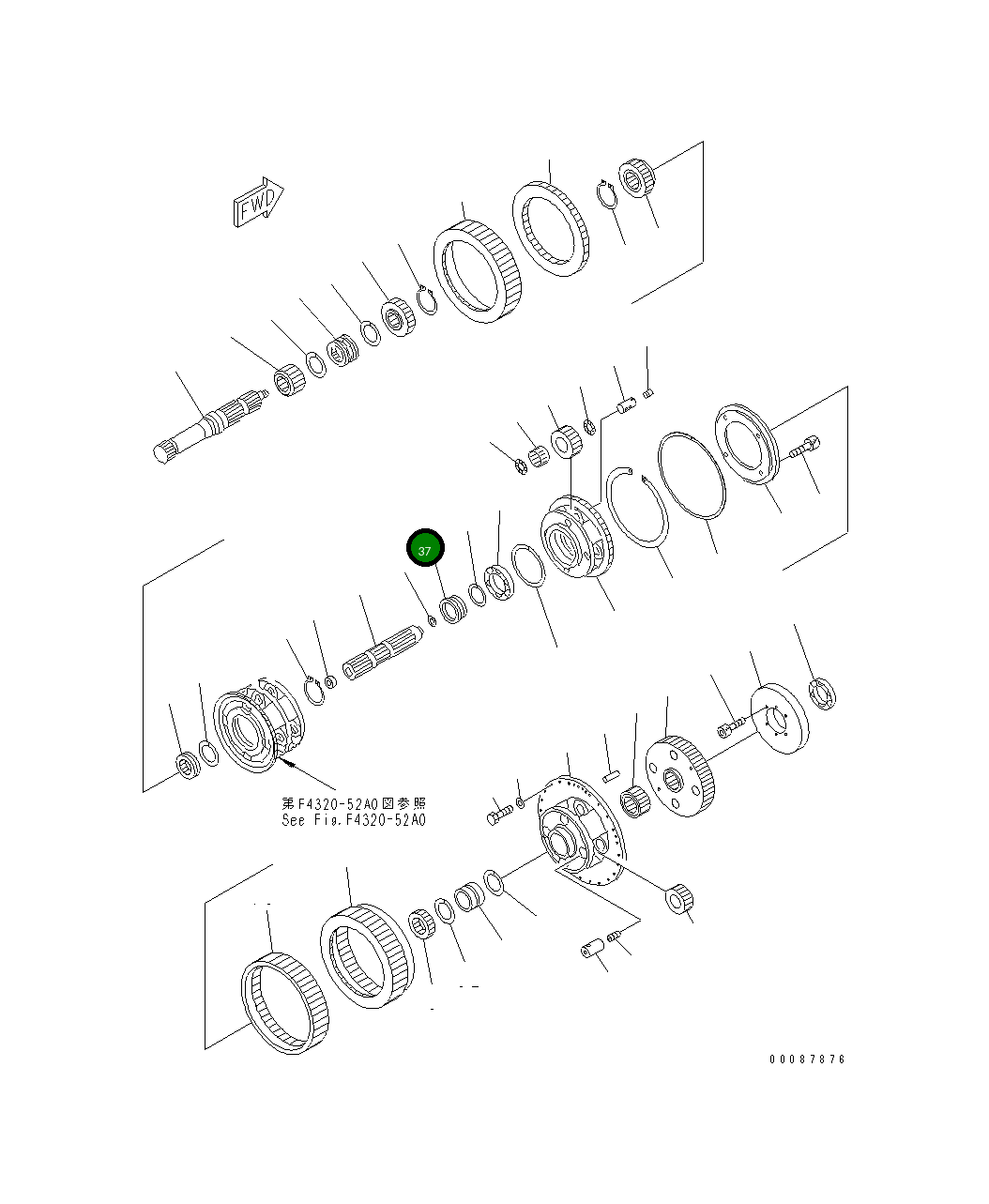 Втулка 427-15-12170 Komatsu