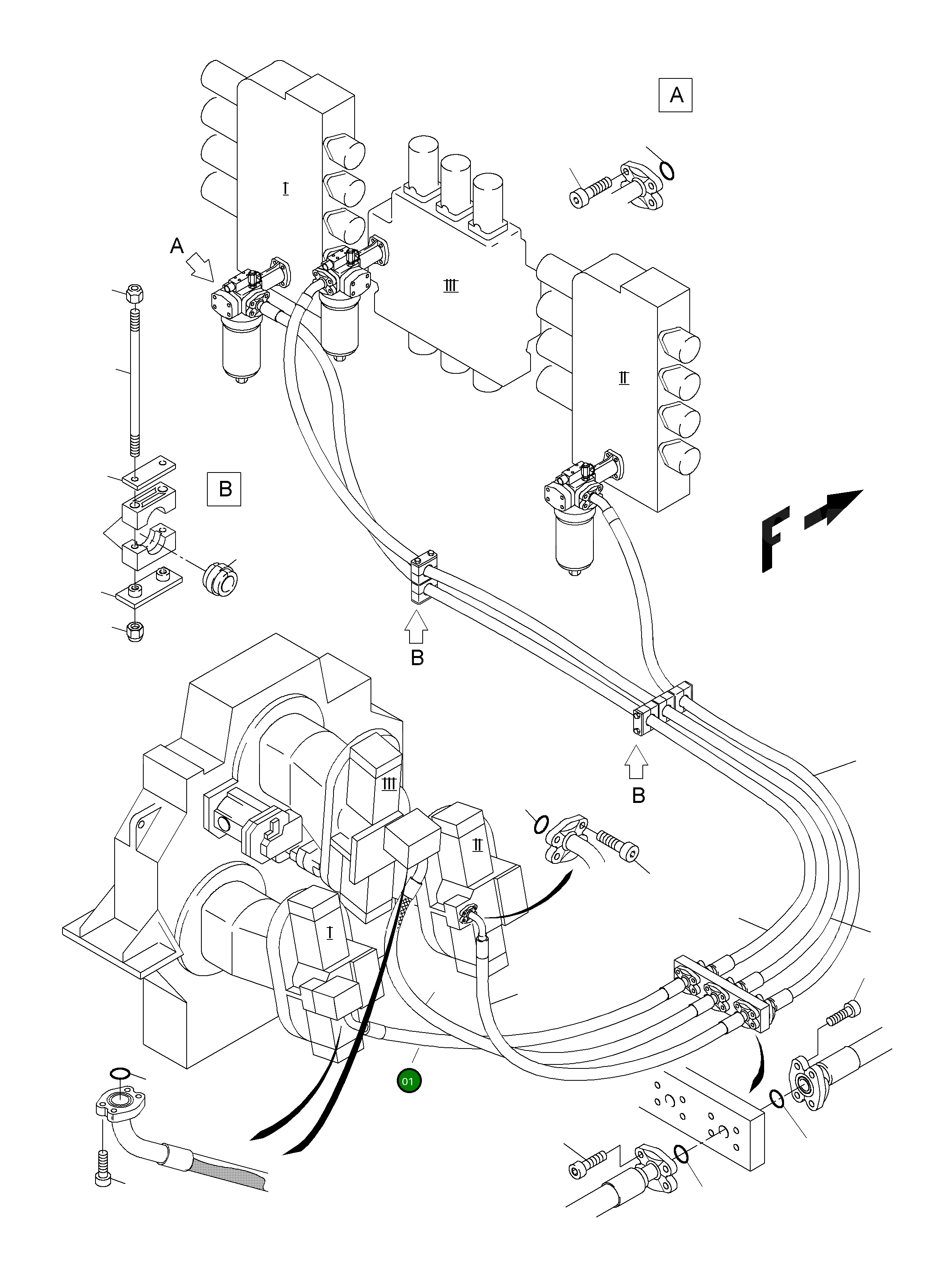Шланг в сборе DN 40 x 2450 515 888 98 Komatsu