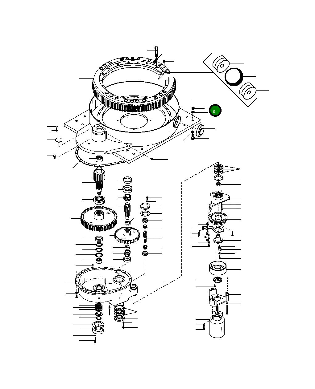 Гайка шестигранная 79 249 Komatsu