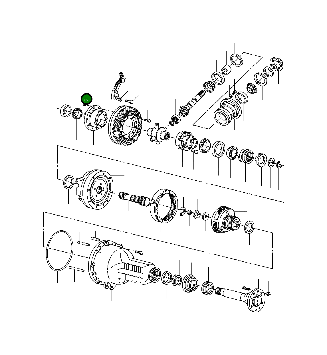 Стопорная гайка - 1/2-20 1430 999 H1 Komatsu