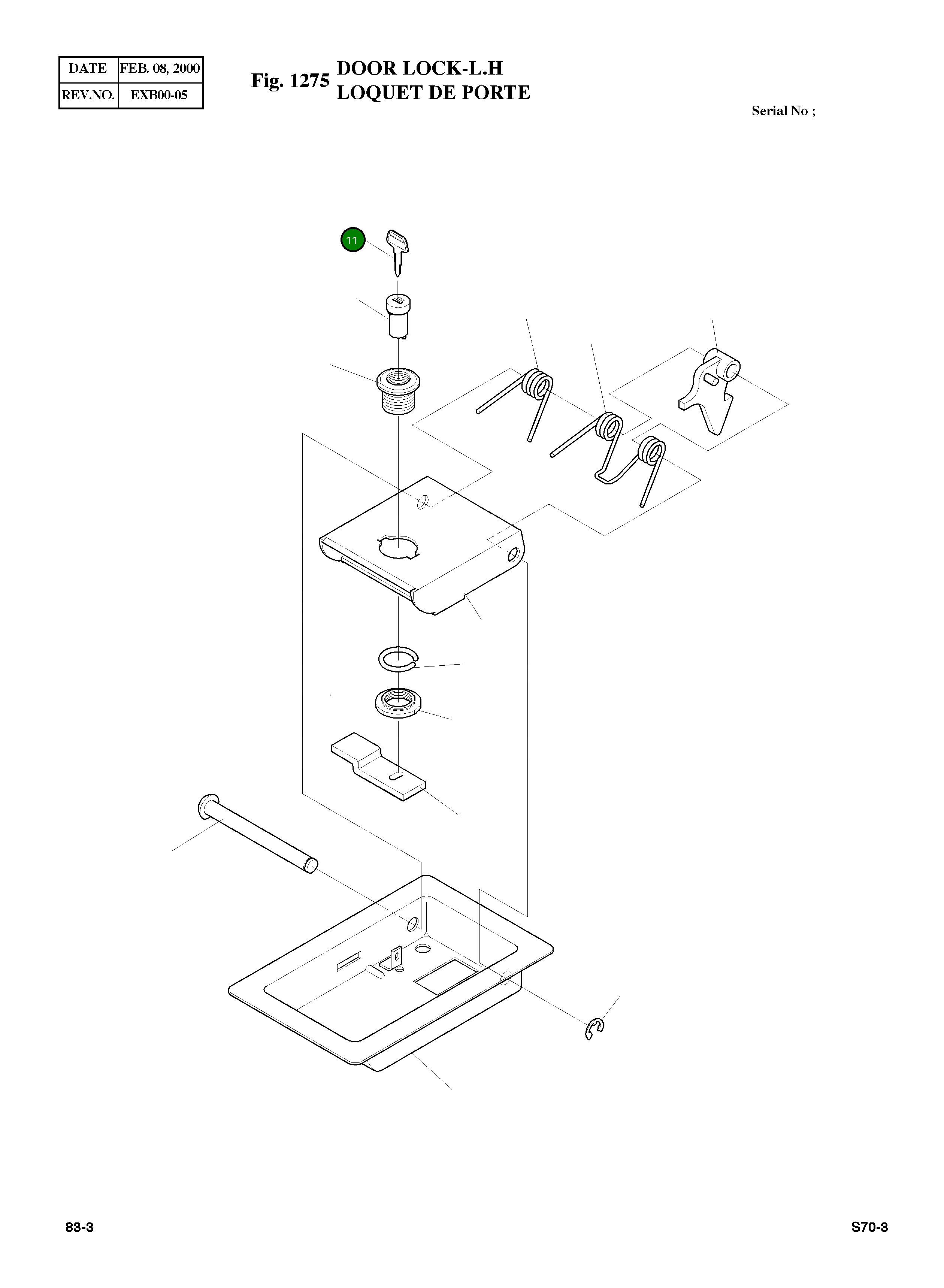 Шпонка 2172-6008 Komatsu