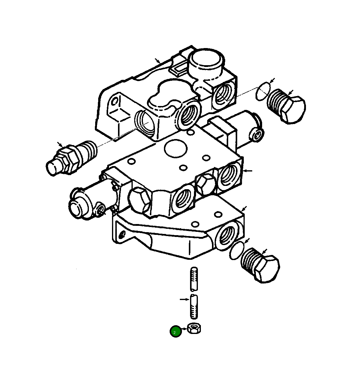 Гайка шестигранная - 7/16NC 271 500 Komatsu