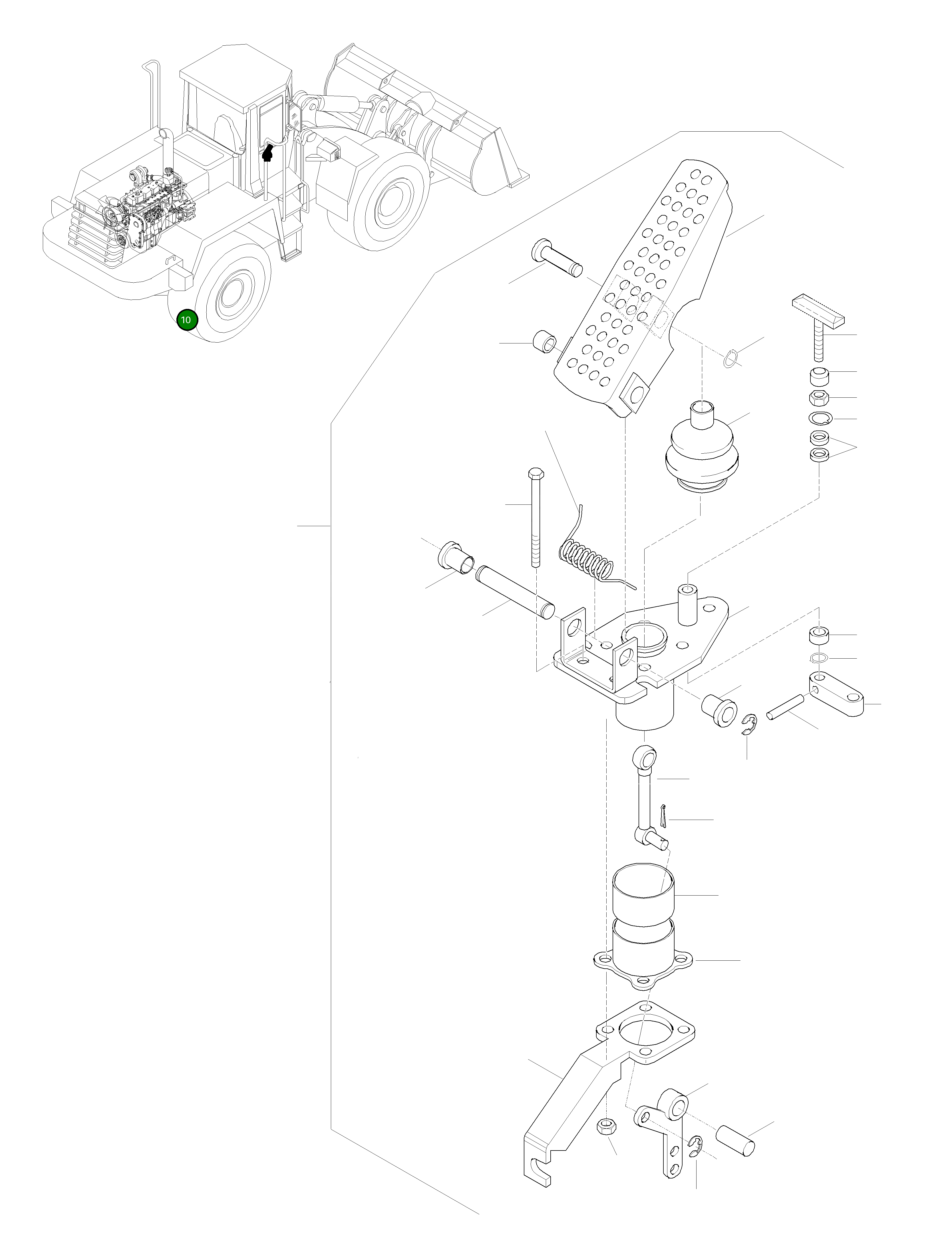 Гайка 423-43-H0R04 Komatsu