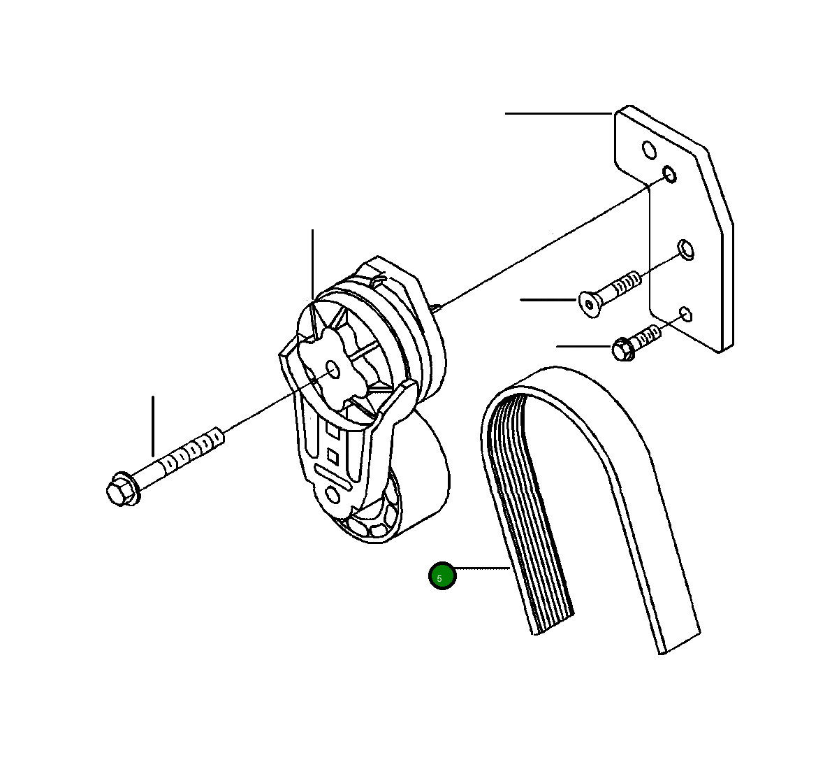 Многоручьевой ремень 1307 194 H1 Komatsu