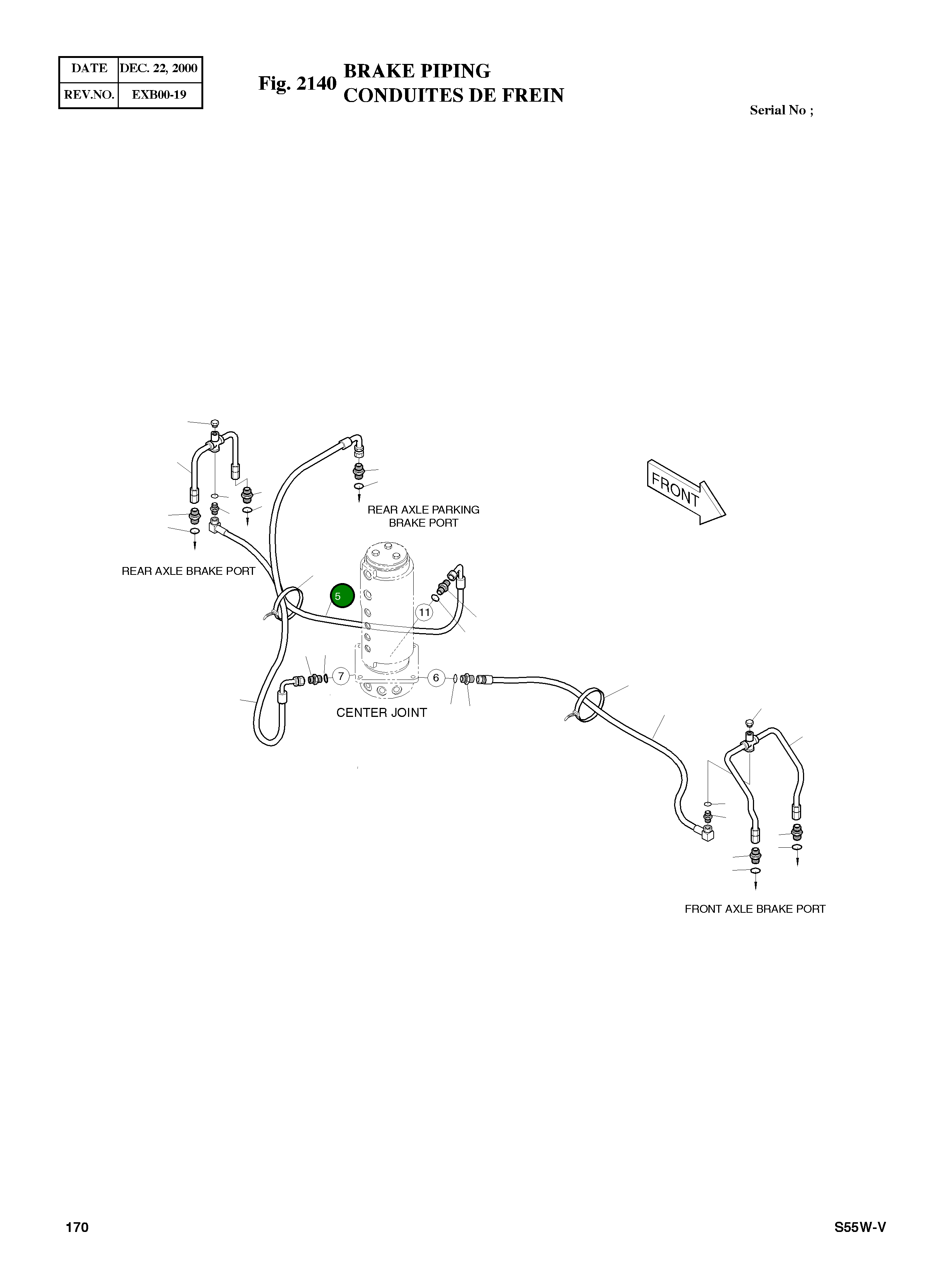 Шланг PF1/4-900L 2184-1061D71 Komatsu