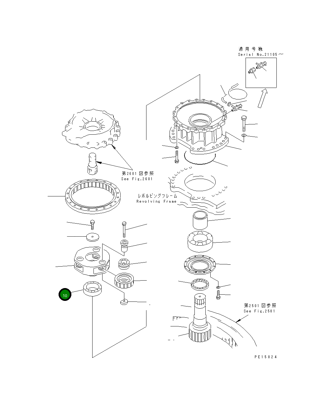 Роликовый подшипник 06000-22224 Komatsu