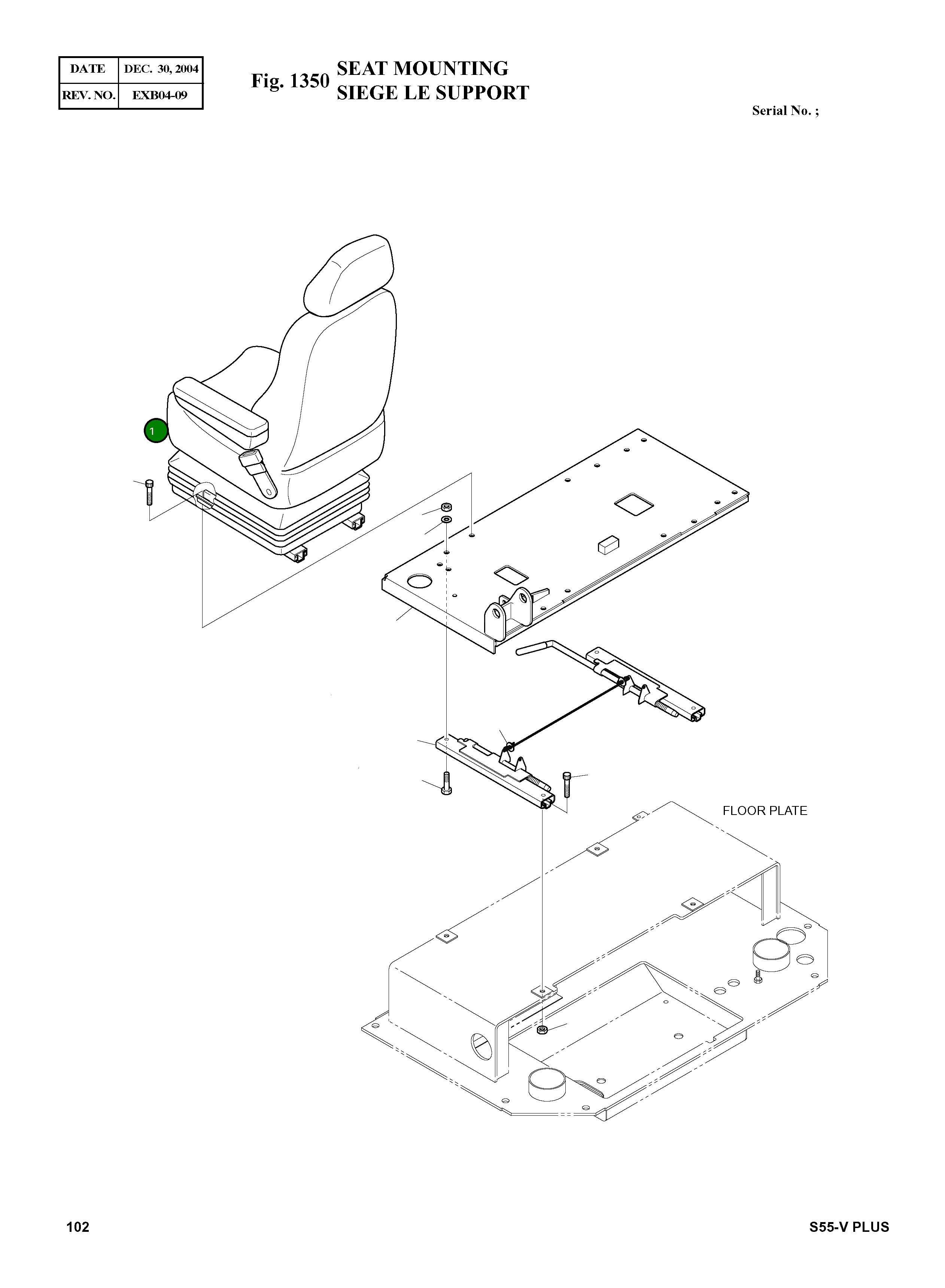 Сиденье 2901-9034A Komatsu