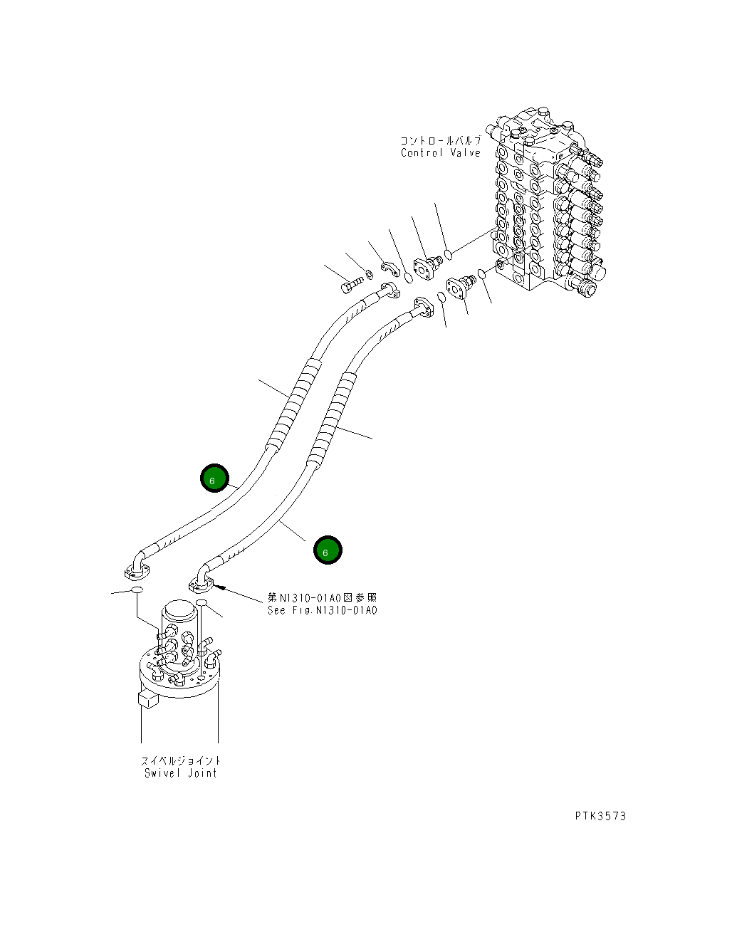 Шланг 20G-62-K6192 Komatsu