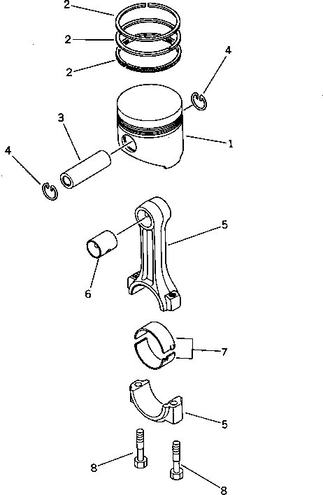 Шатун YM719810-23700 Komatsu