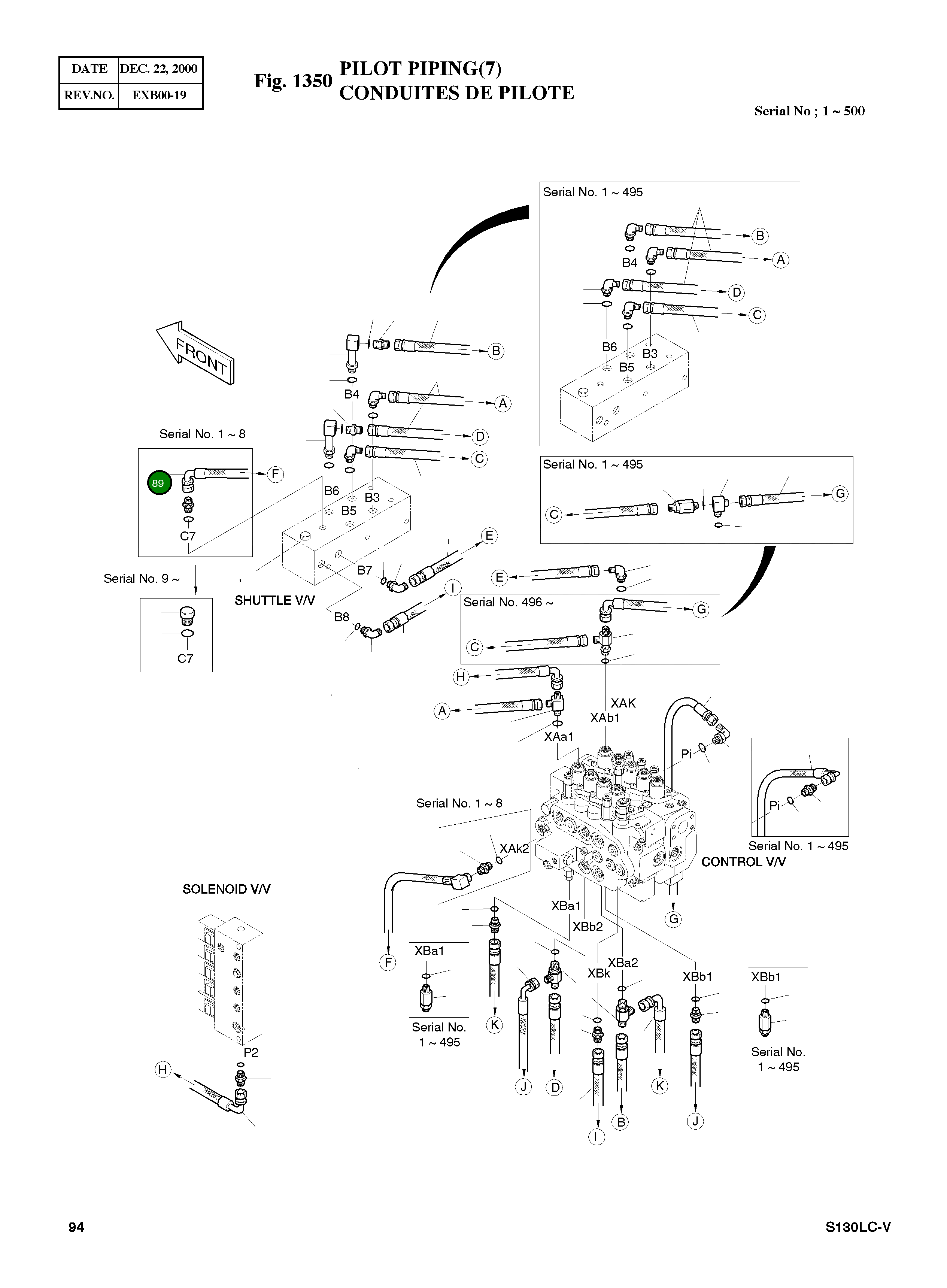Шланг PF1/4-1700L 2184-1052D45 Komatsu