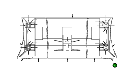 Правый концевой резец отвала 646 331 C1 Komatsu
