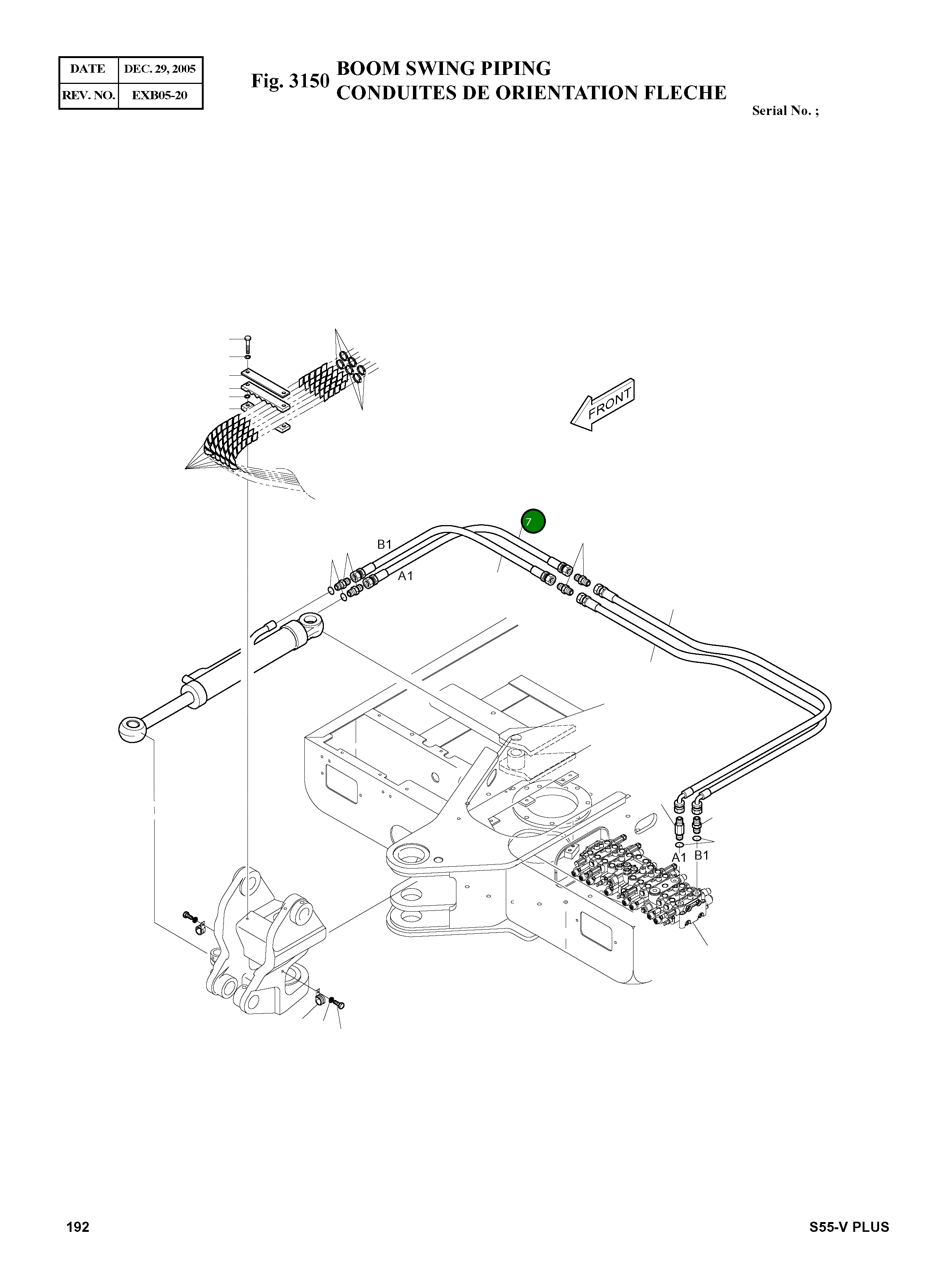 Шланг PF3/8-920L DS2053872 Komatsu