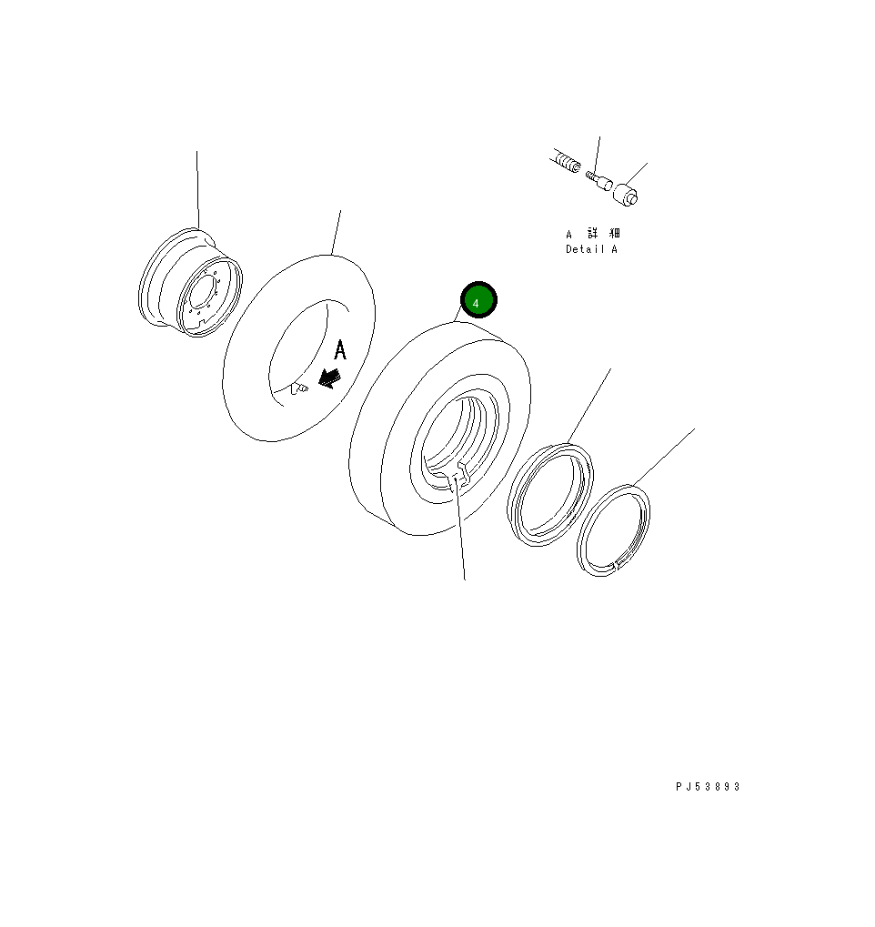 Шина 234-30-21110 Komatsu