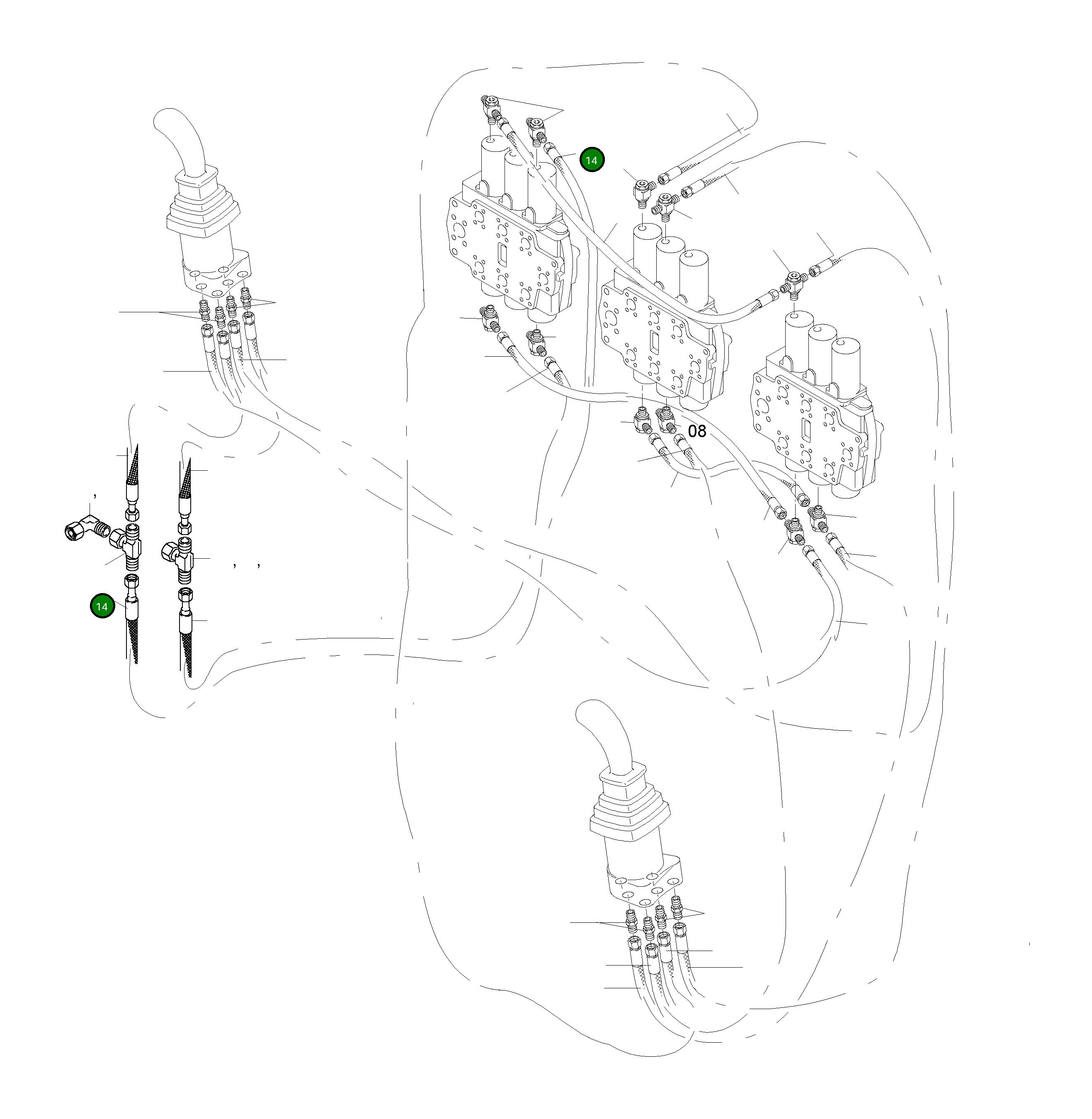 Шланг в сборе DN 8x6000 512 781 98 Komatsu