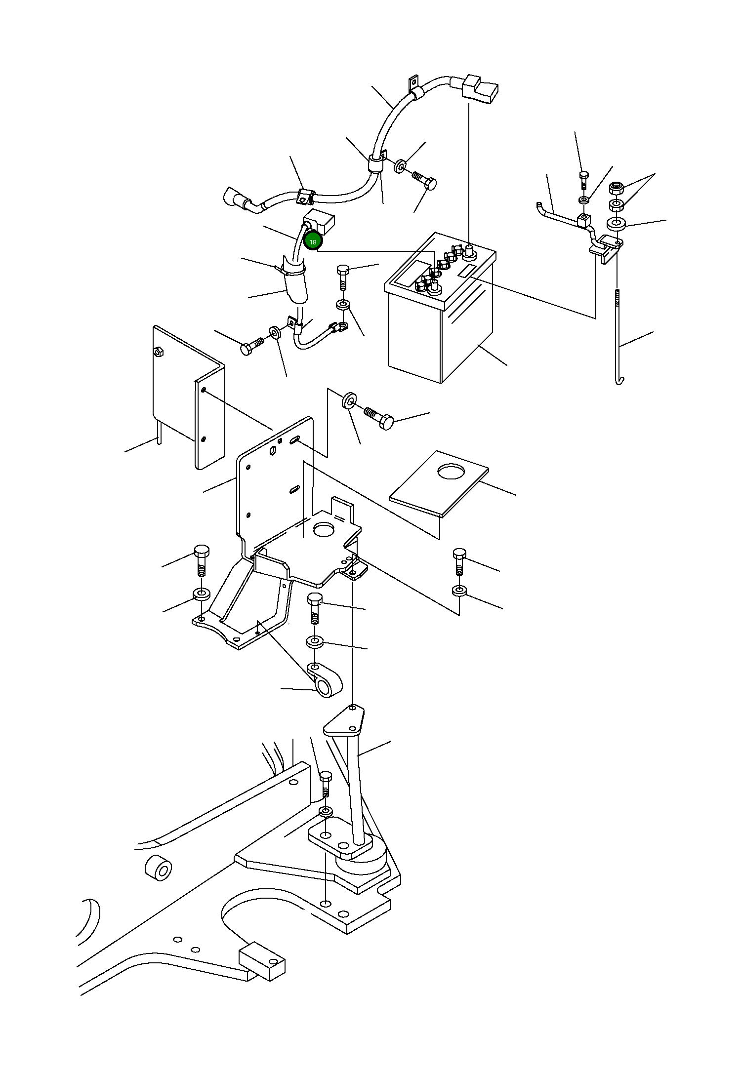 Кабель аккумулятора 20W-06-91141 Komatsu
