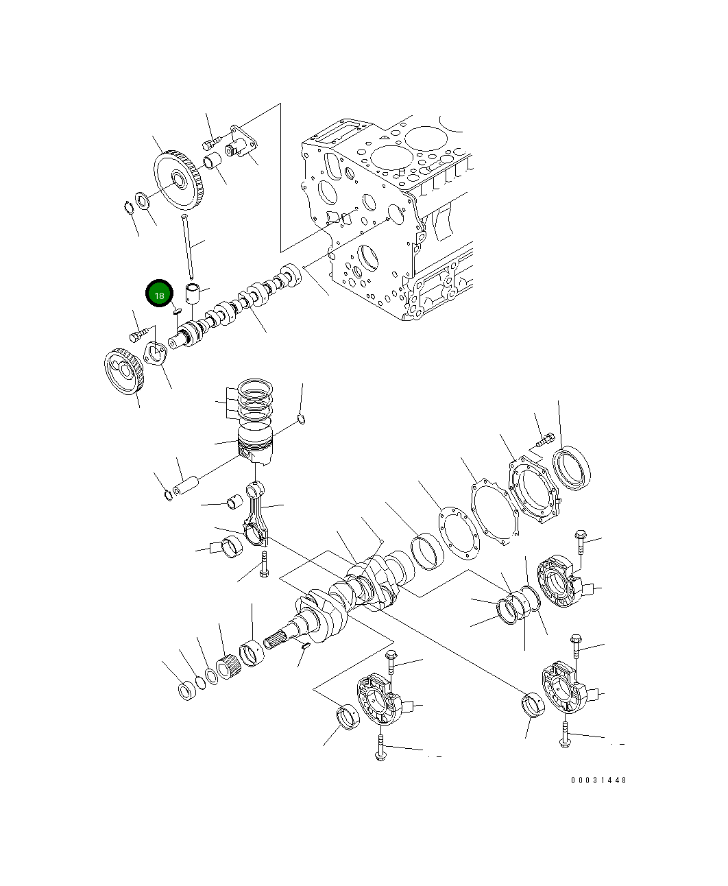 Шпонка KT05712-00518 Komatsu