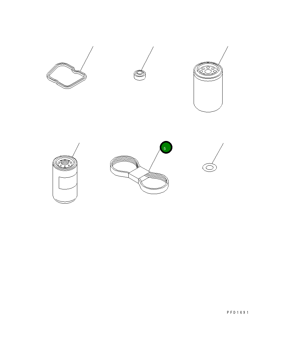 Ремень генератора и водяного насоса 6732-81-3550 Komatsu